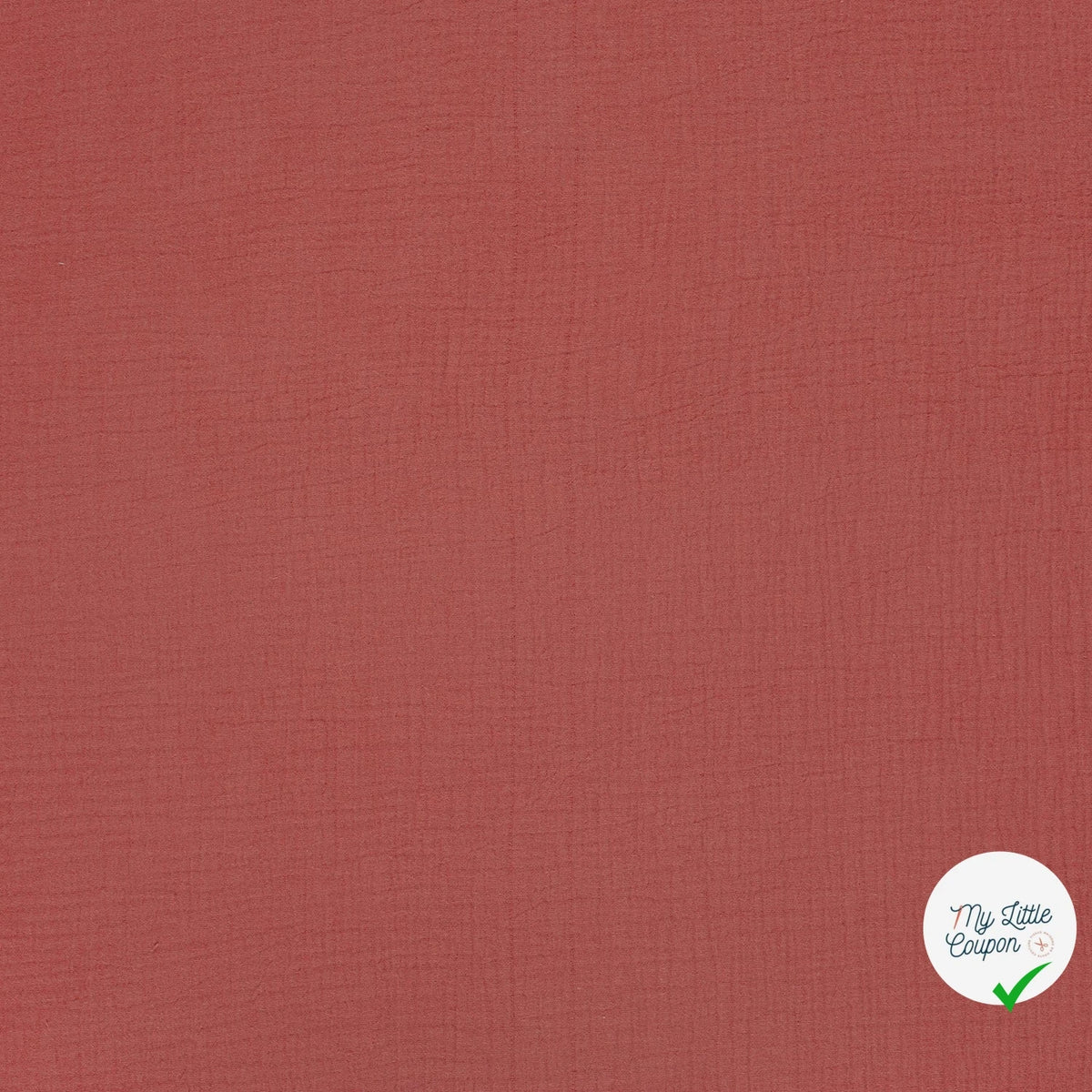 DOUBLE GAZE DE COTON UNIE BOIS DE ROSE - My Little Coupon