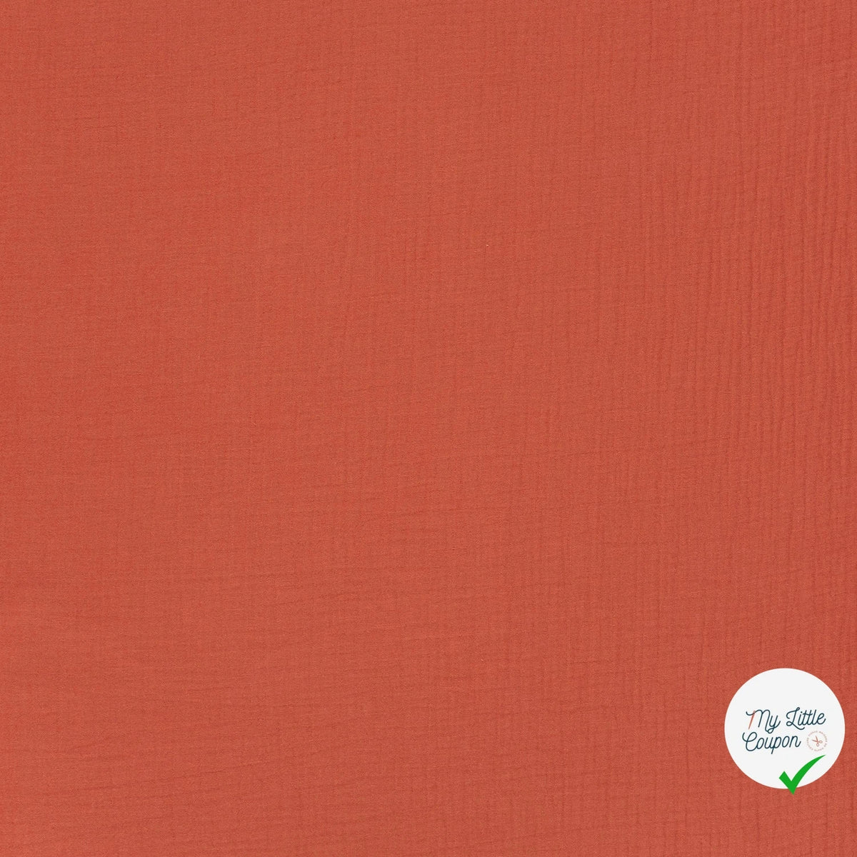 DOUBLE GAZE DE COTON UNIE CORAIL - My Little Coupon