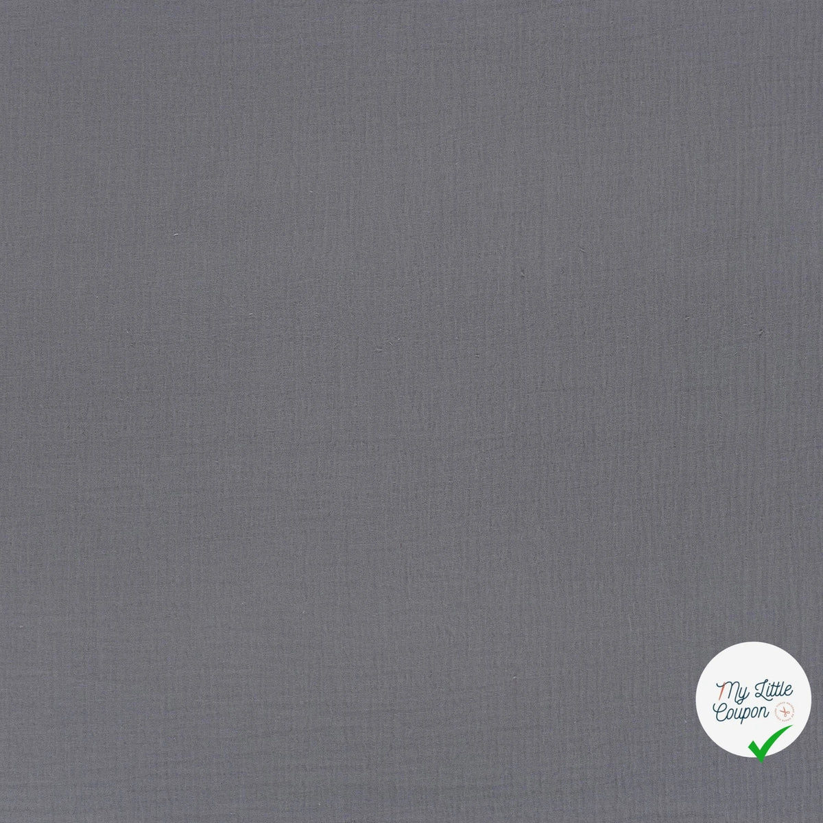 DOUBLE GAZE DE COTON UNIE GRIS - My Little Coupon
