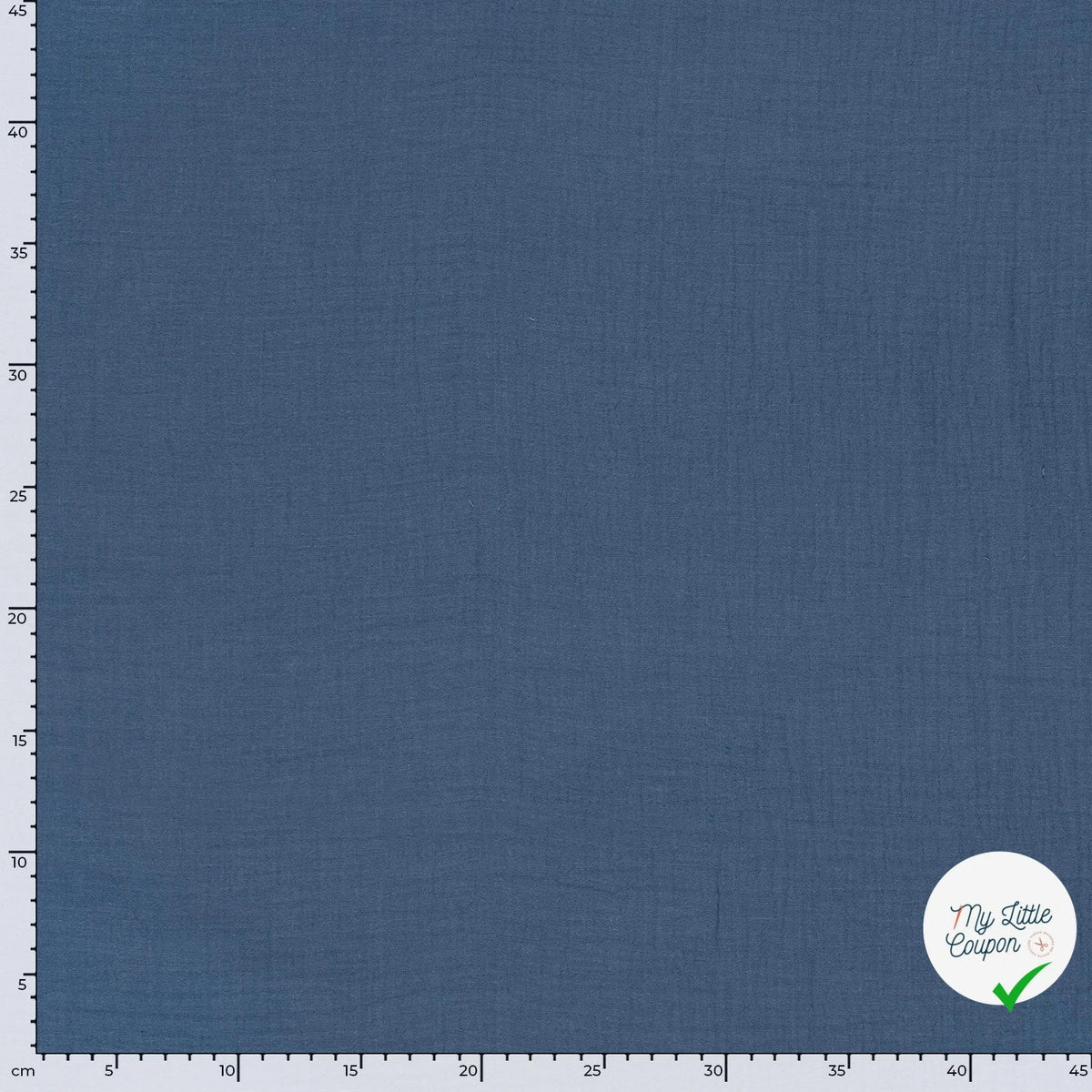 DOUBLE GAZE DE COTON UNIE INDIGO FONCÉ - My Little Coupon