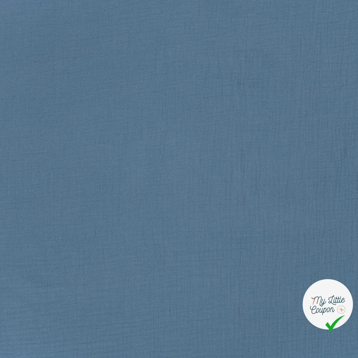 Double gaze de coton unie indigo