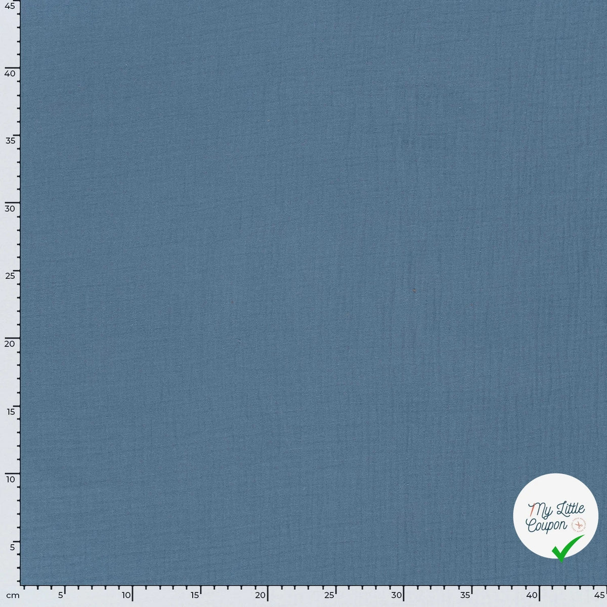 Double gaze de coton unie indigo