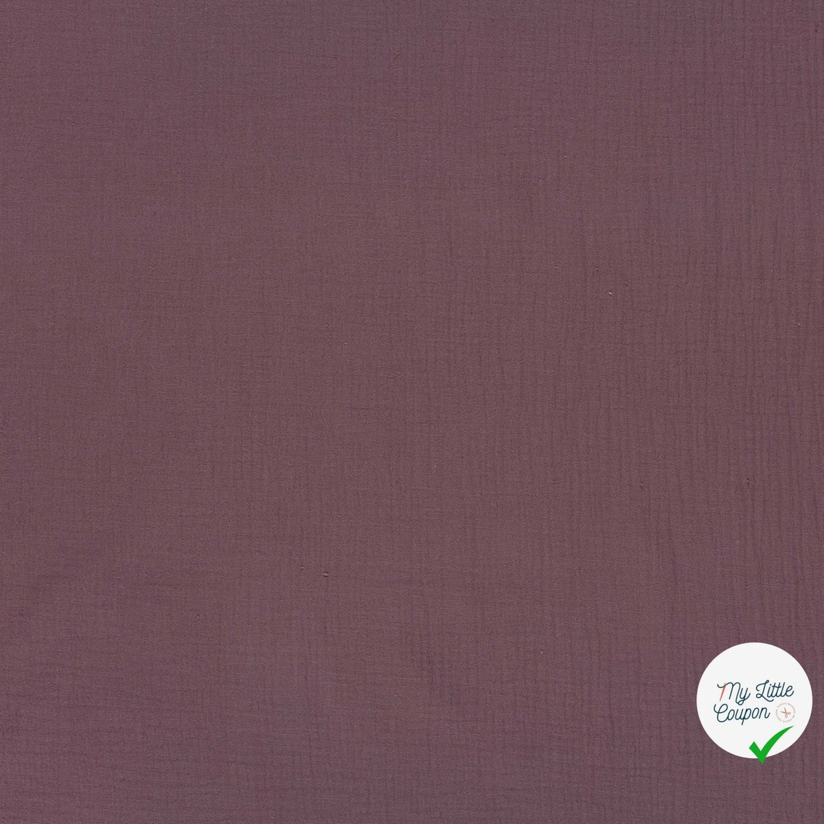DOUBLE GAZE DE COTON UNIE MAUVE - My Little Coupon