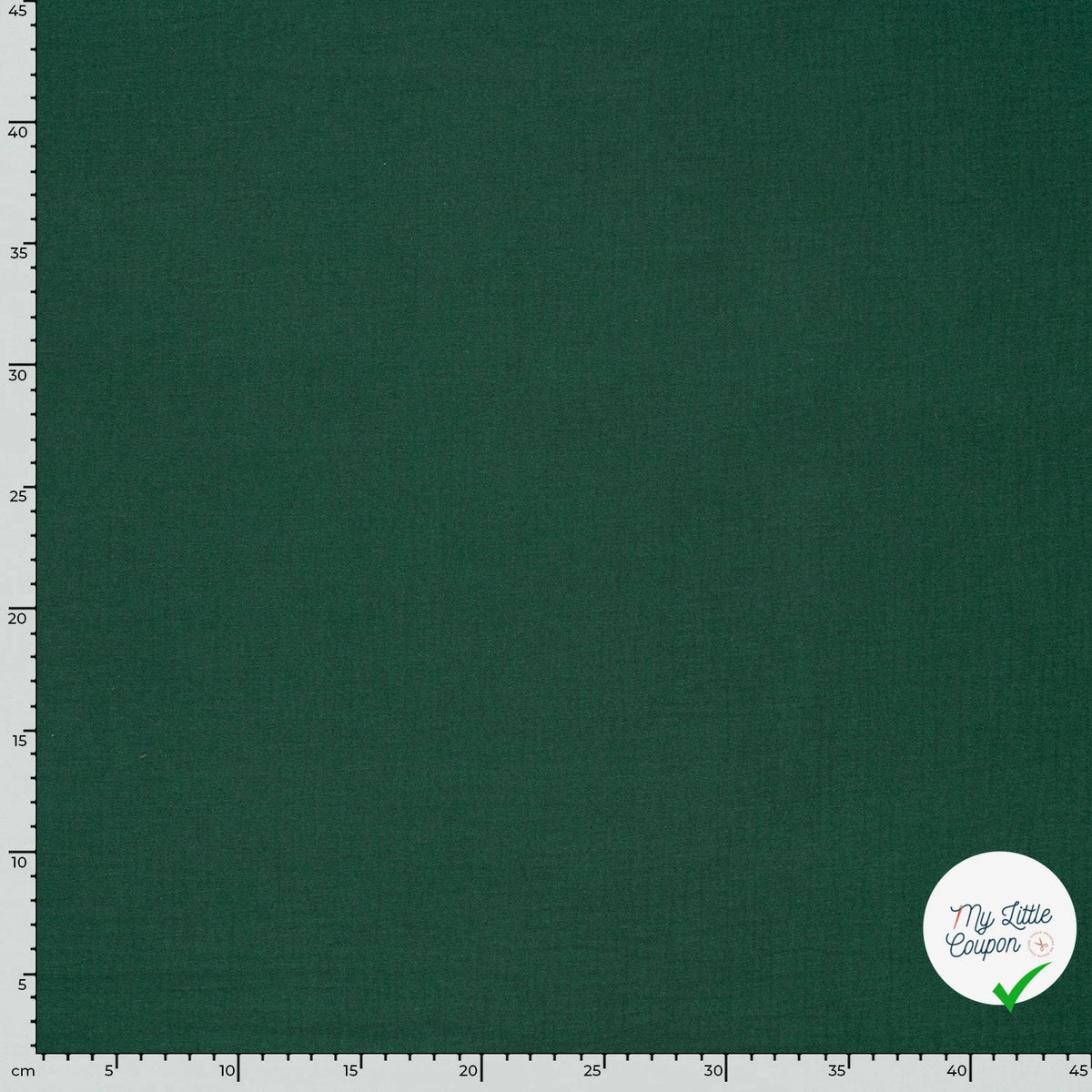 Double gaze de coton unie vert foncé