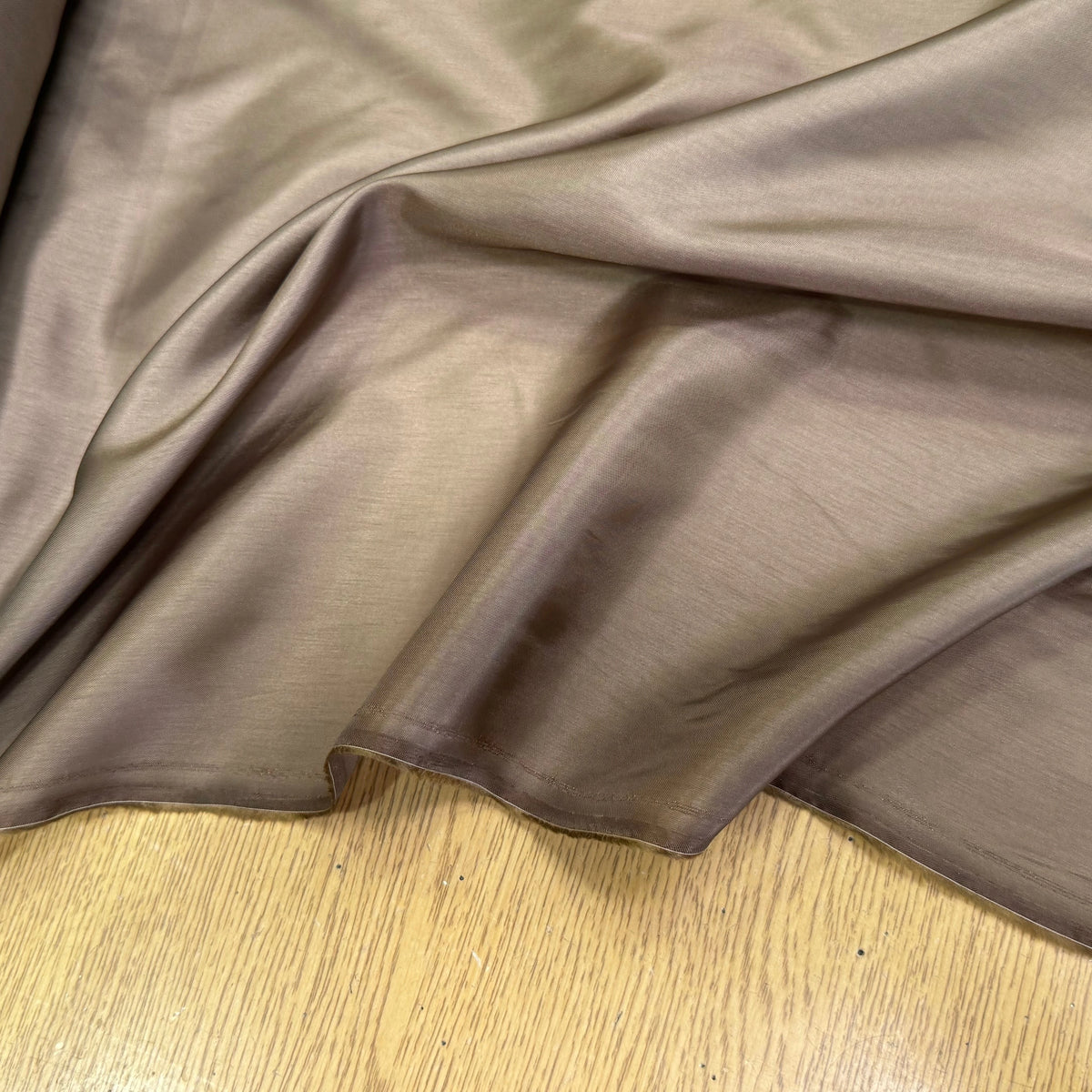 DOUBLURE 100% CUPRO ULTRA FINE BEIGE KAKI LISSE - My Little Coupon