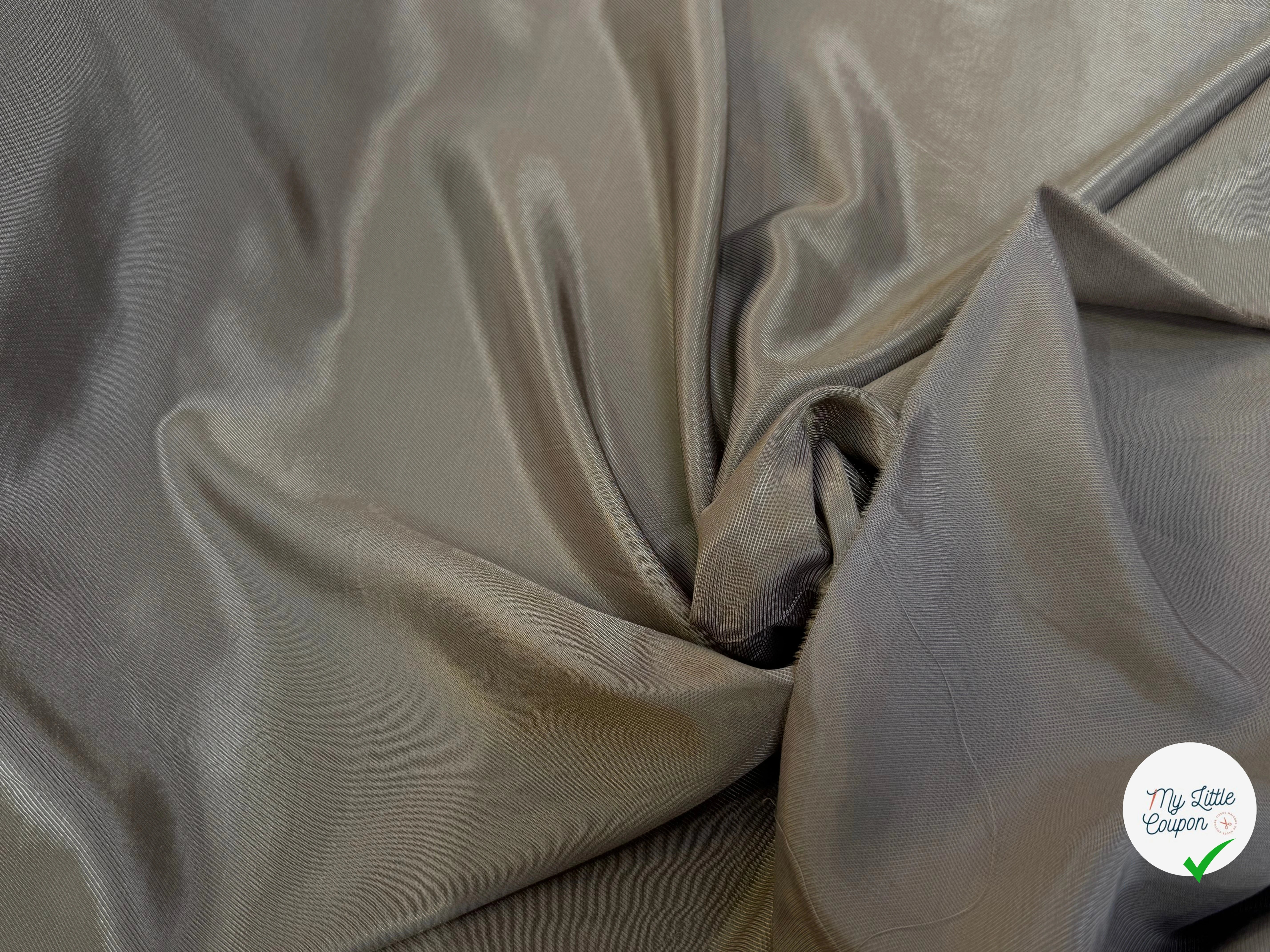 DOUBLURE 100% VISCOSE DRILL BEIGE MARRONNÉ - My Little Coupon