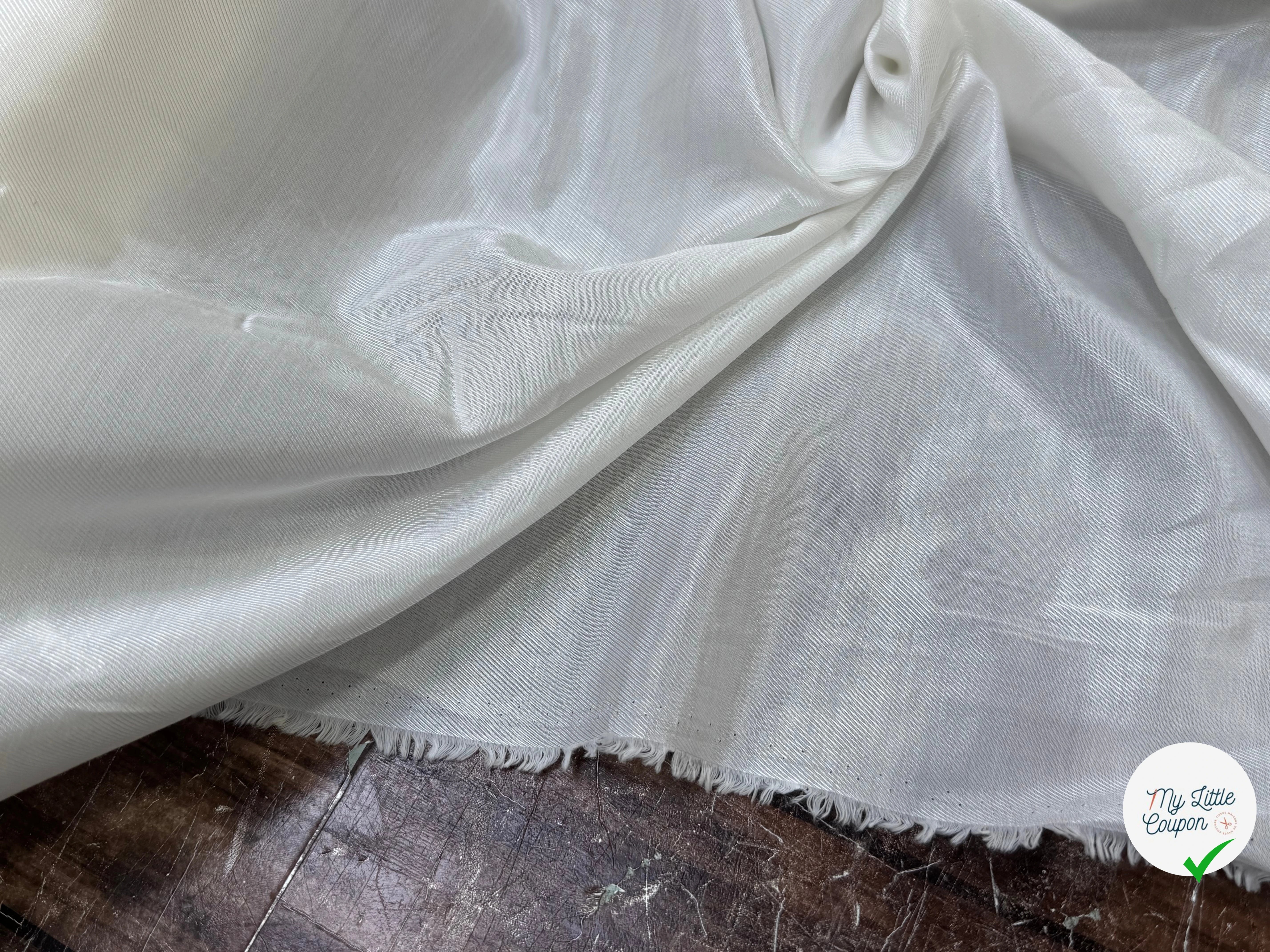 DOUBLURE 100% VISCOSE DRILL SOFT ECRU - My Little Coupon