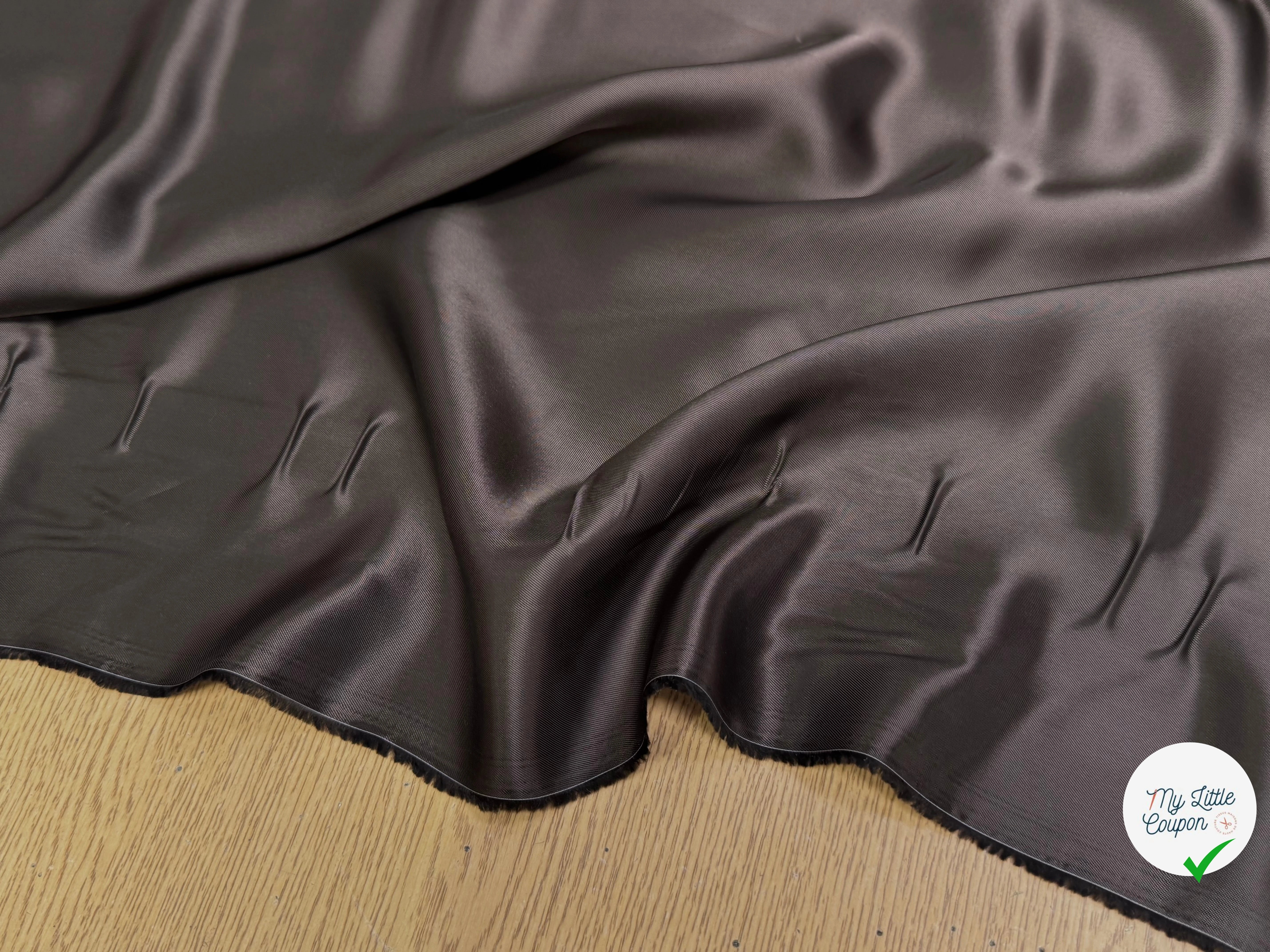 DOUBLURE 100% VISCOSE MARRON MATIÈRE NATURELLE - My Little Coupon
