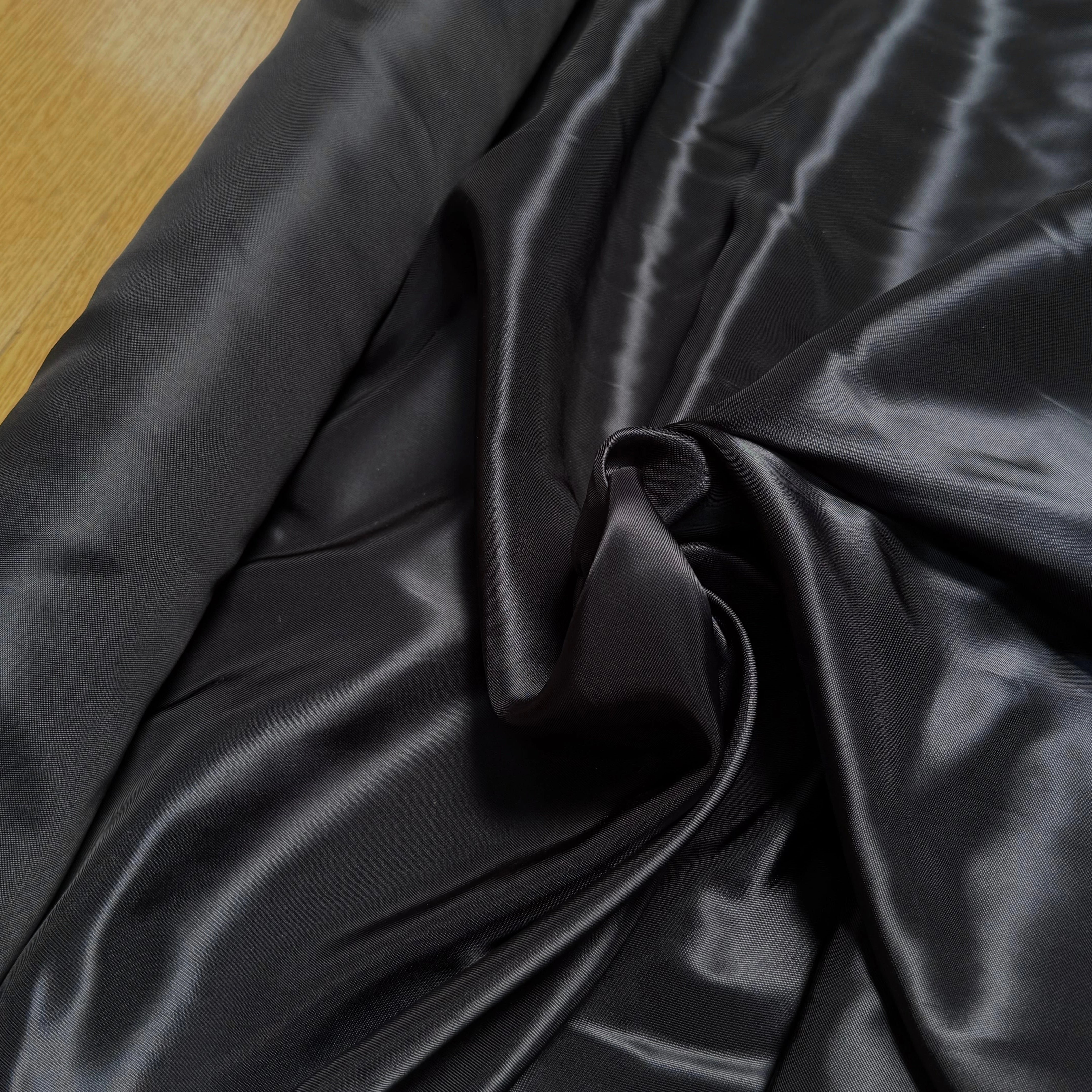 DOUBLURE 100% VISCOSE NOIR SATINÉE - My Little Coupon