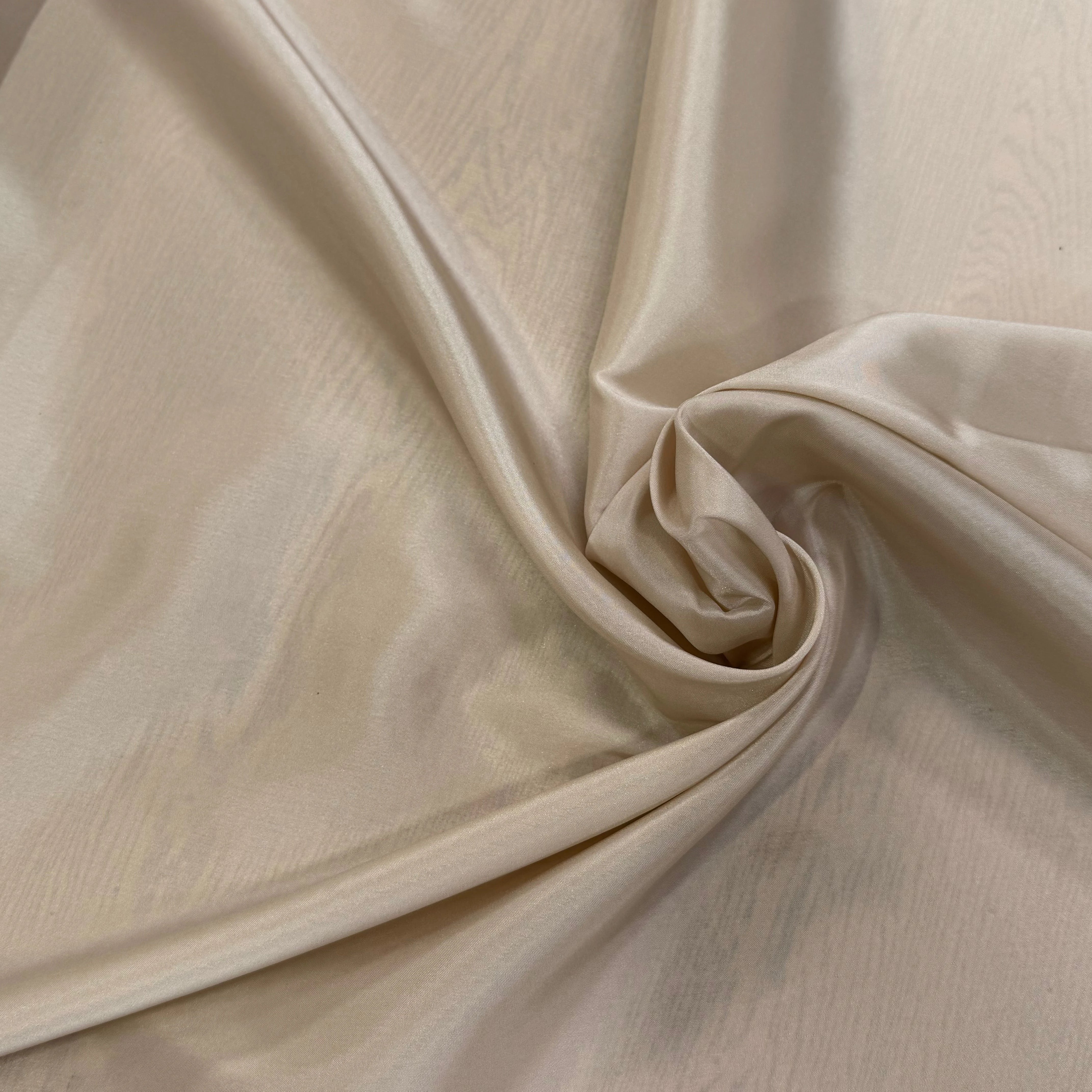 DOUBLURE 62% ACETATE STRETCH BEIGE CREME LÉGÈREMENT SATINÉE - My Little Coupon