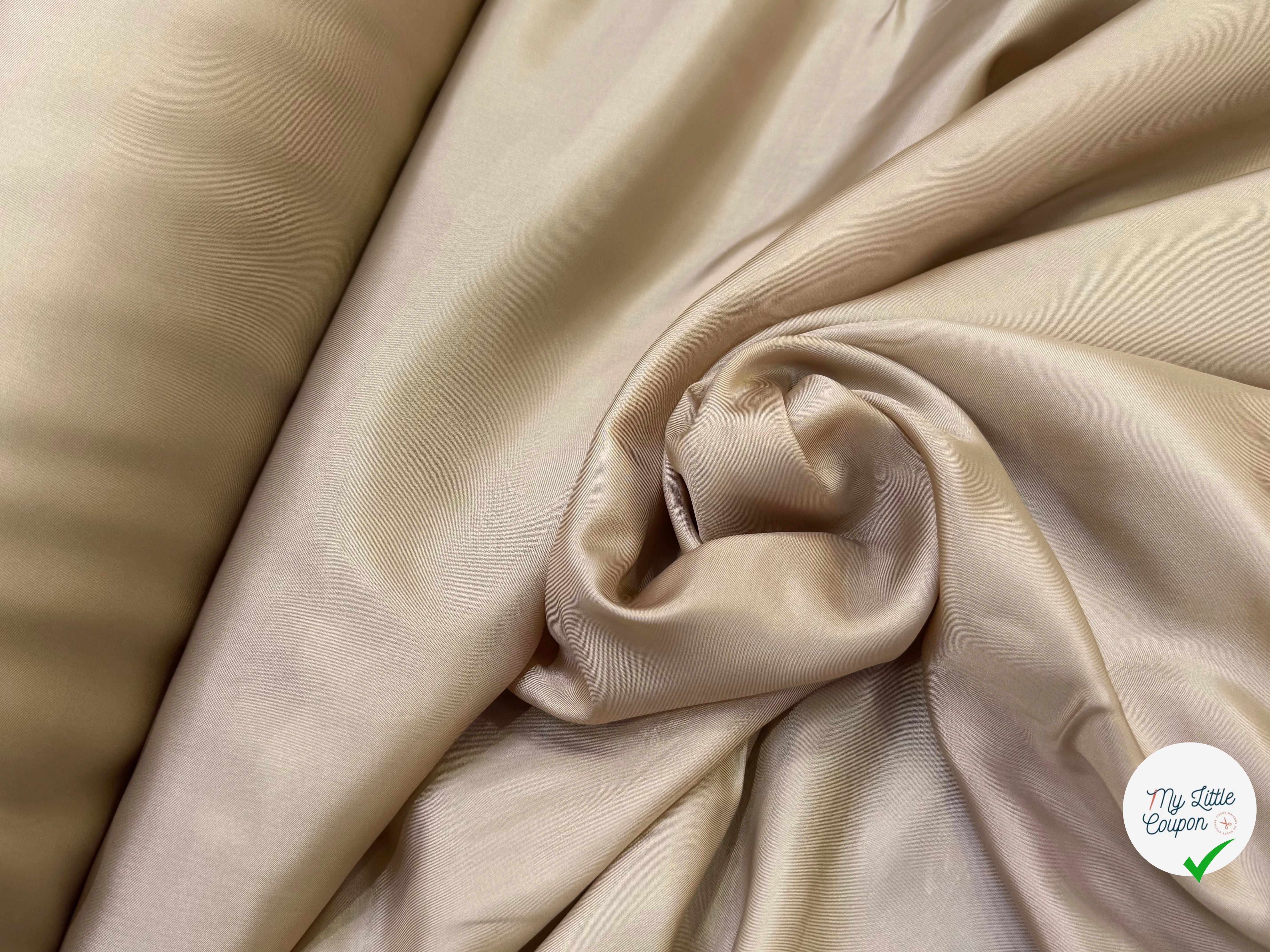 DOUBLURE 80% VISCOSE LISSE BEIGE CREME - My Little Coupon