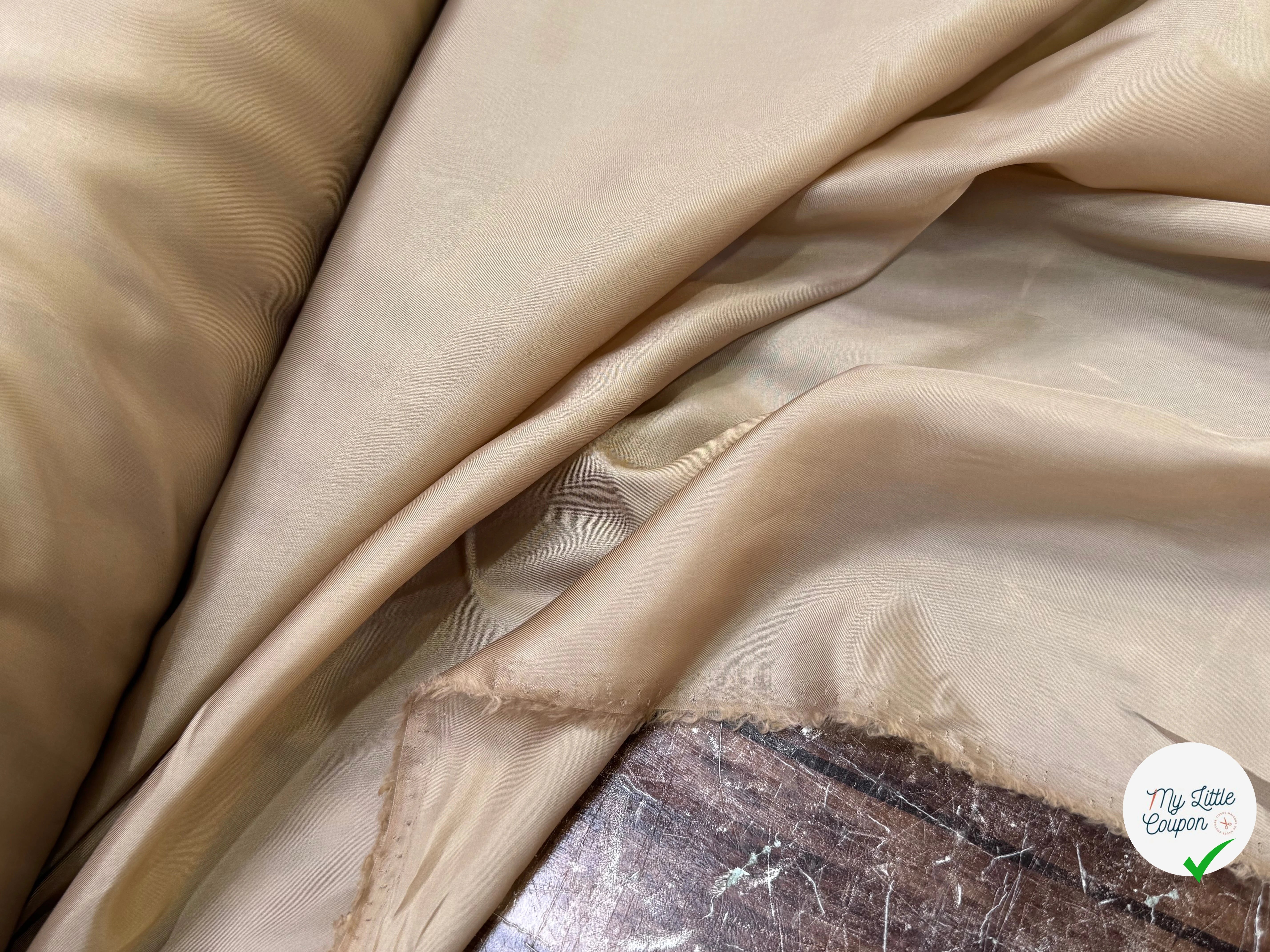 DOUBLURE 80% VISCOSE LISSE BEIGE CREME - My Little Coupon