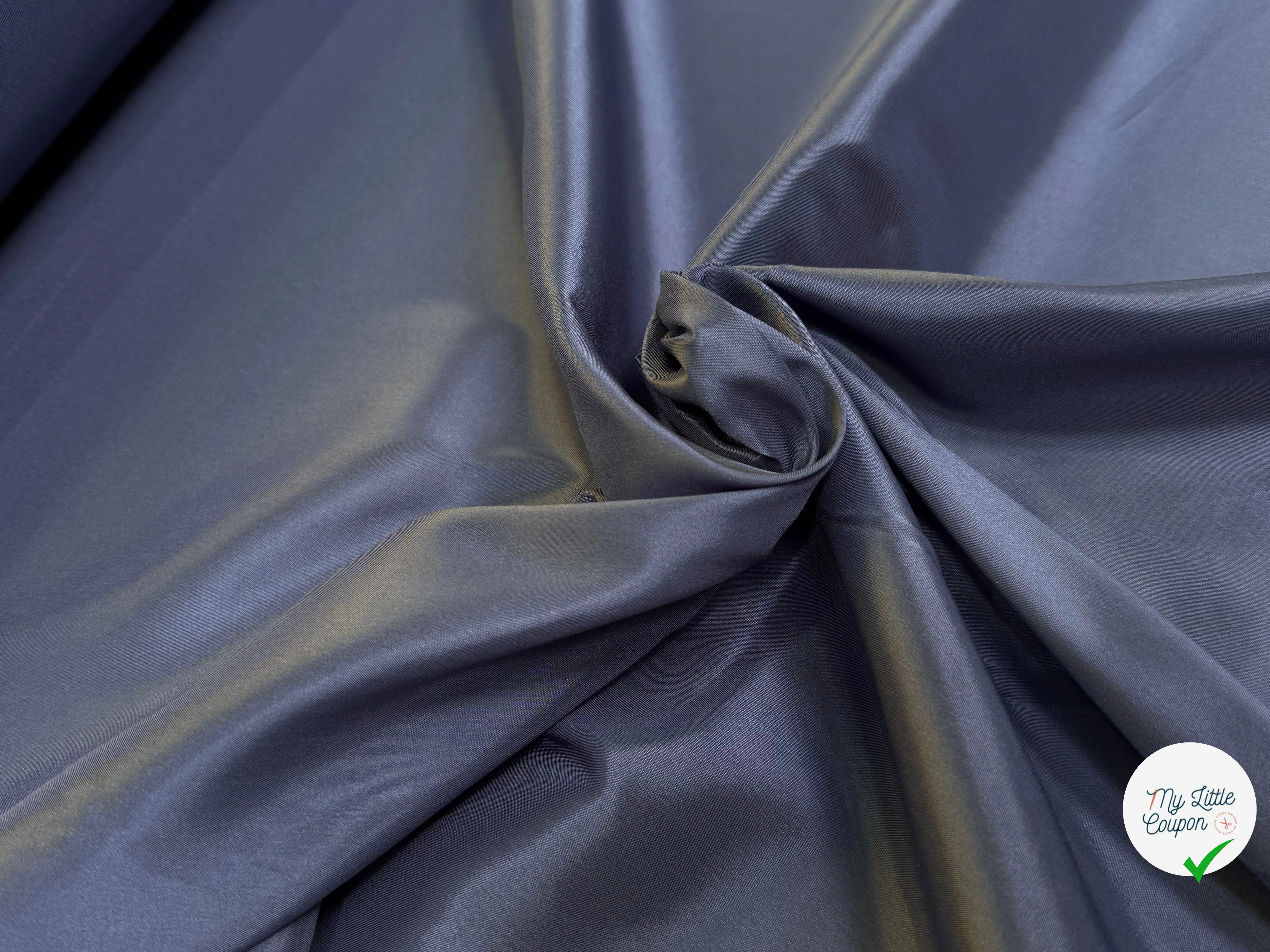 DOUBLURE ACETATE CUPRO BLEU ARDOISE 62% ACETATE - My Little Coupon