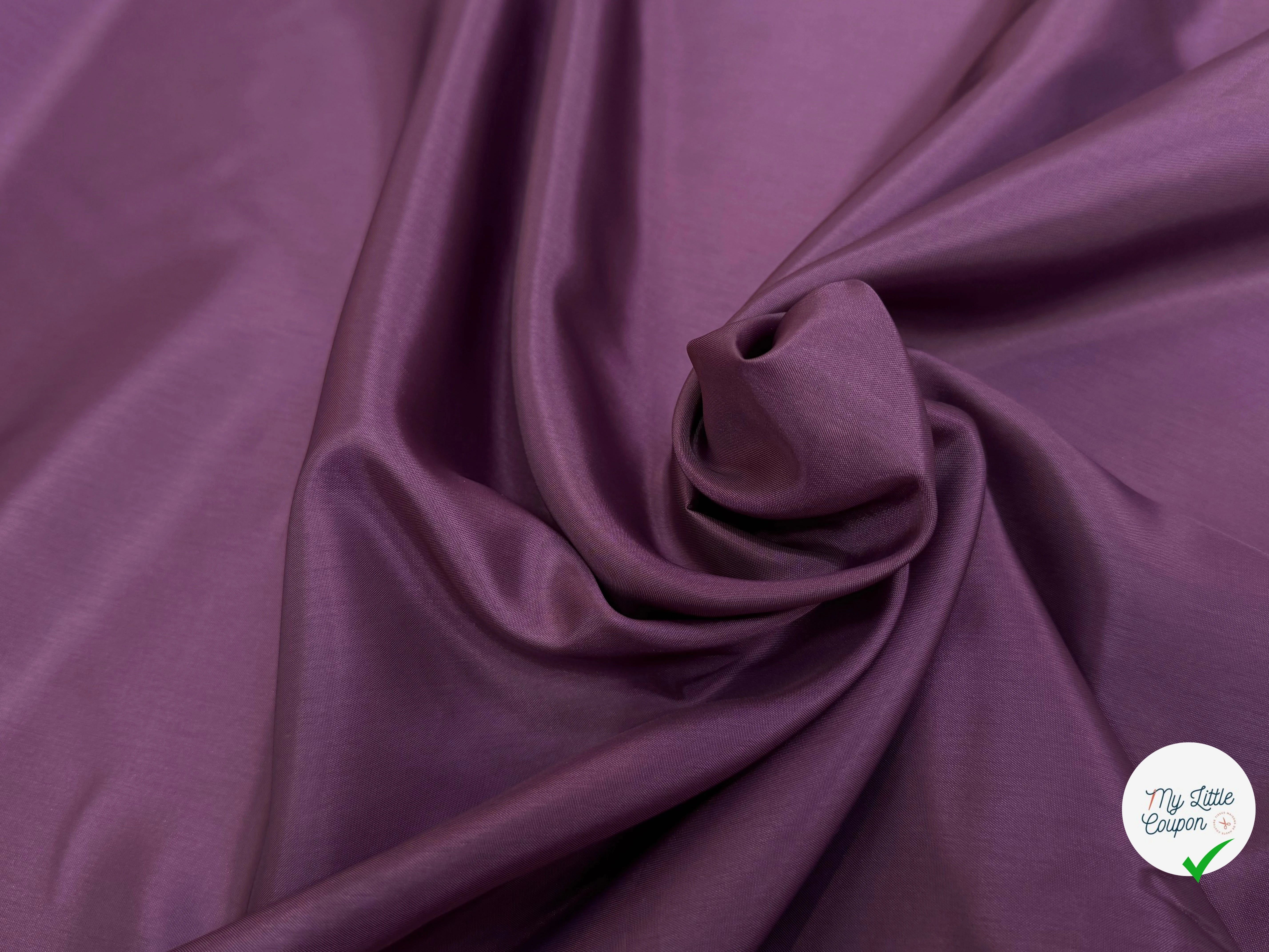 DOUBLURE ACETATE CUPRO FINE MARRON VIOLET 38% CUPRO - My Little Coupon