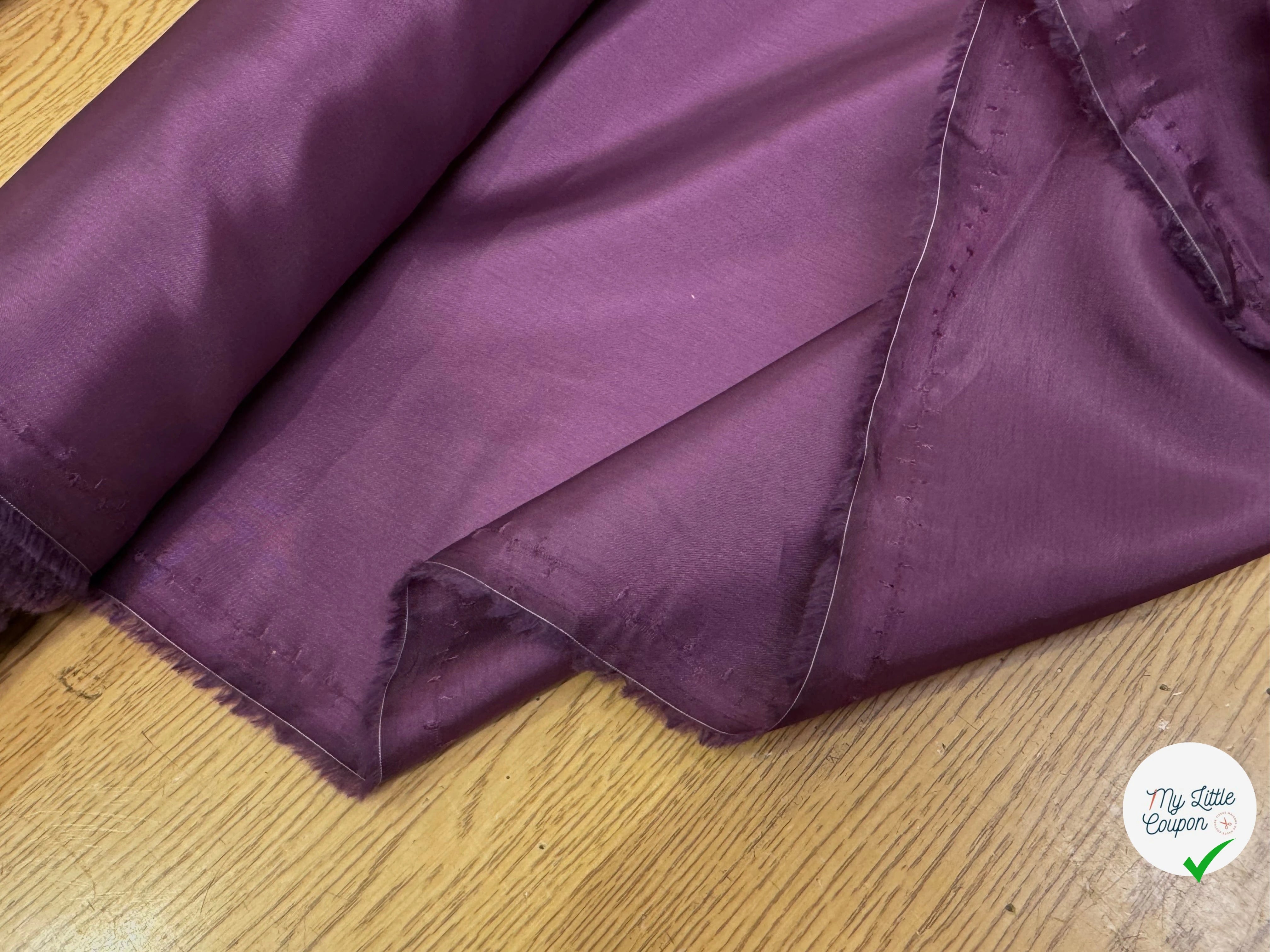 DOUBLURE ACETATE CUPRO FINE MARRON VIOLET 38% CUPRO - My Little Coupon