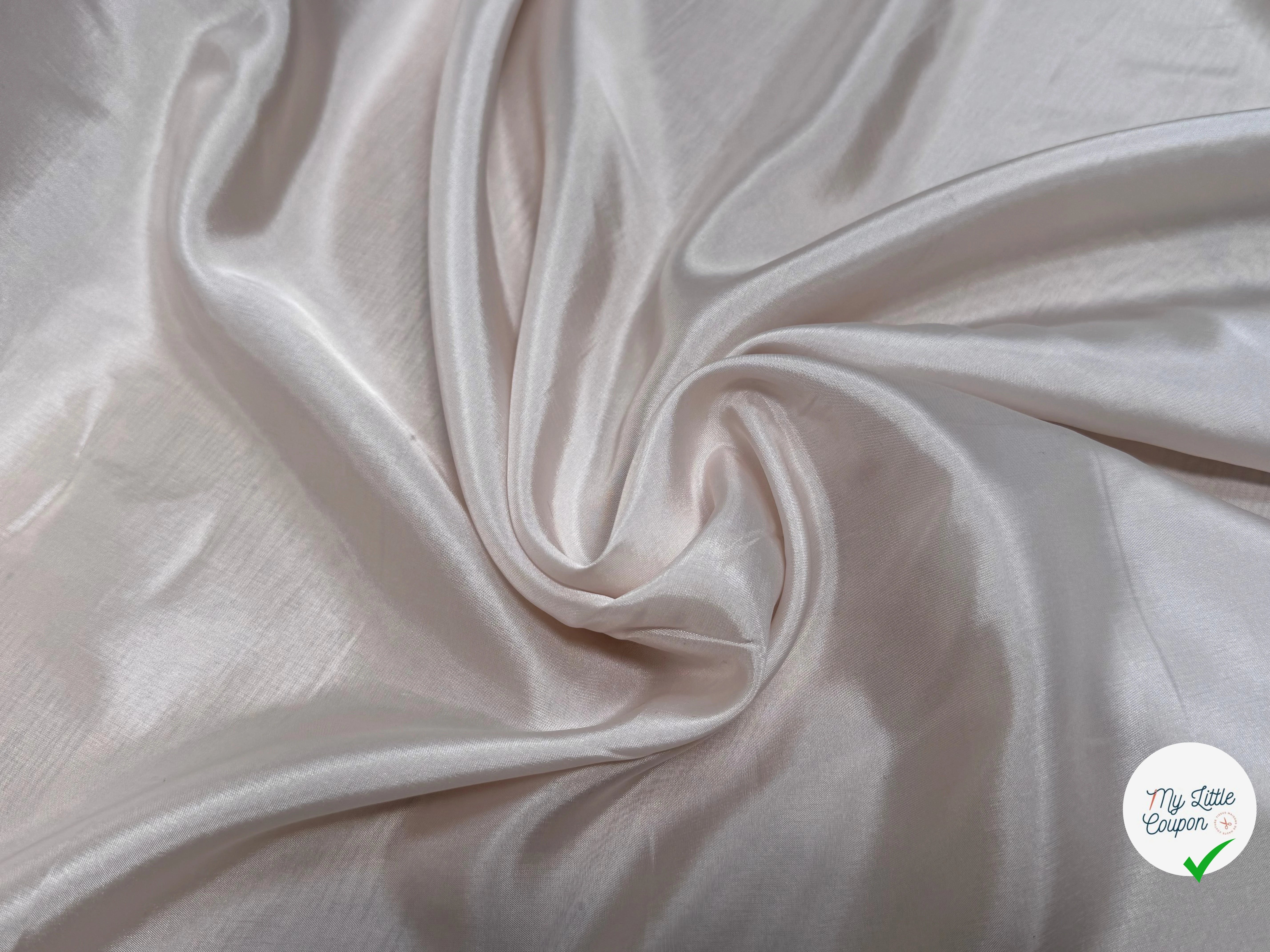 DOUBLURE ACETATE CUPRO LISSE CREME 62% ACETATE - My Little Coupon