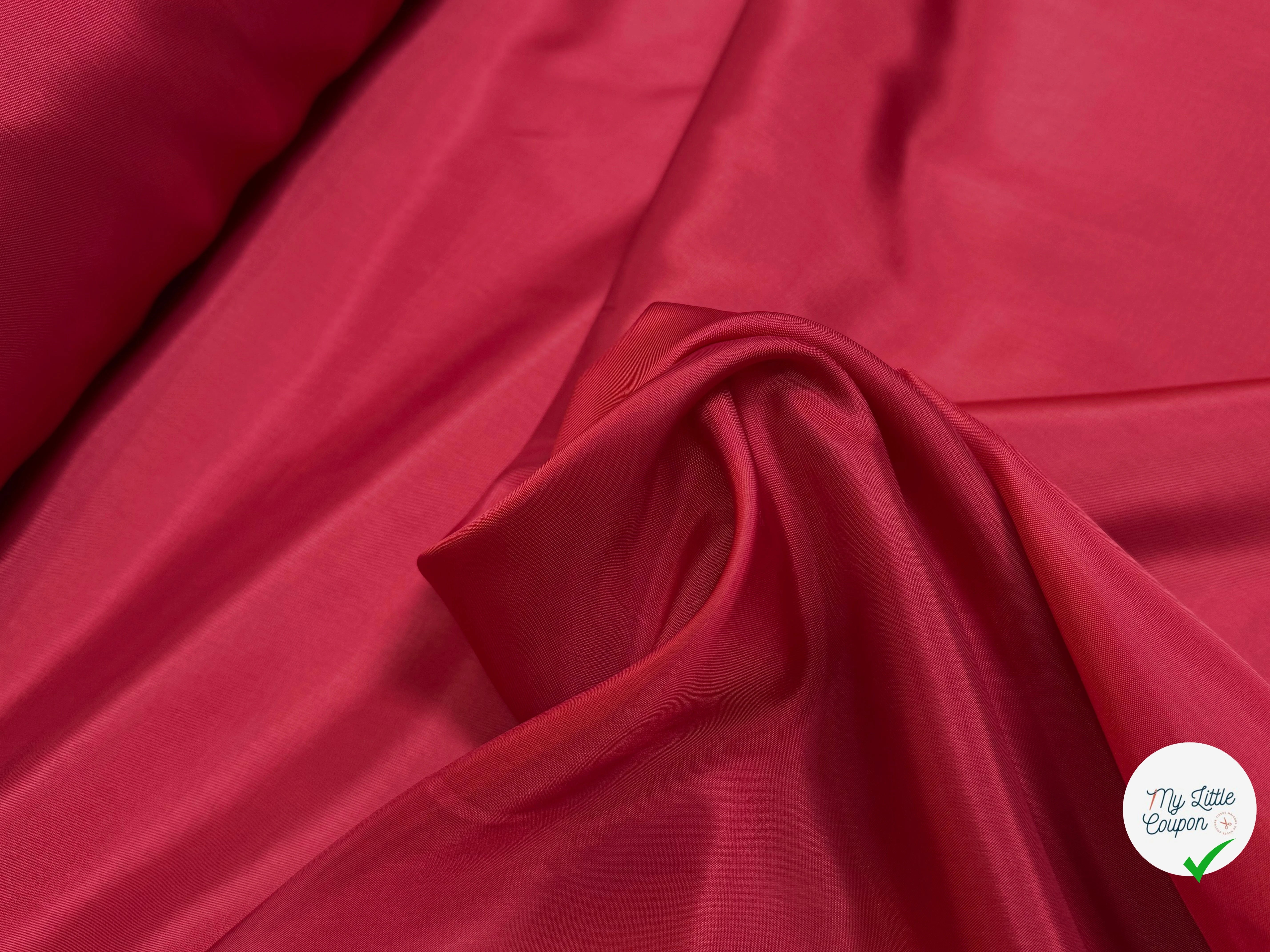 DOUBLURE ACETATE CUPRO ROUGE 62% ACETATE - My Little Coupon