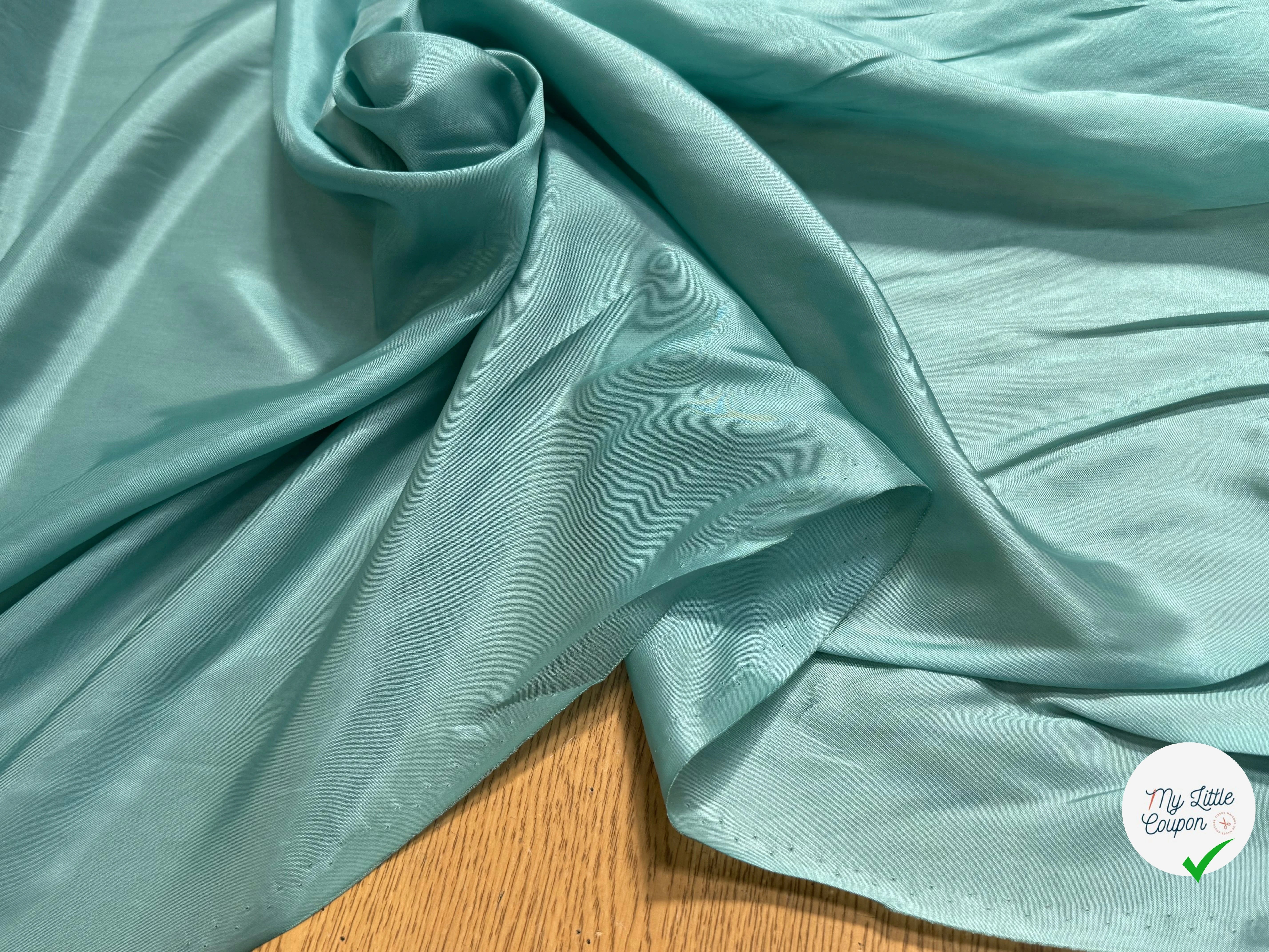DOUBLURE ACETATE CUPRO SATINÉE VERT VENITIAN 38% CUPRO - My Little Coupon