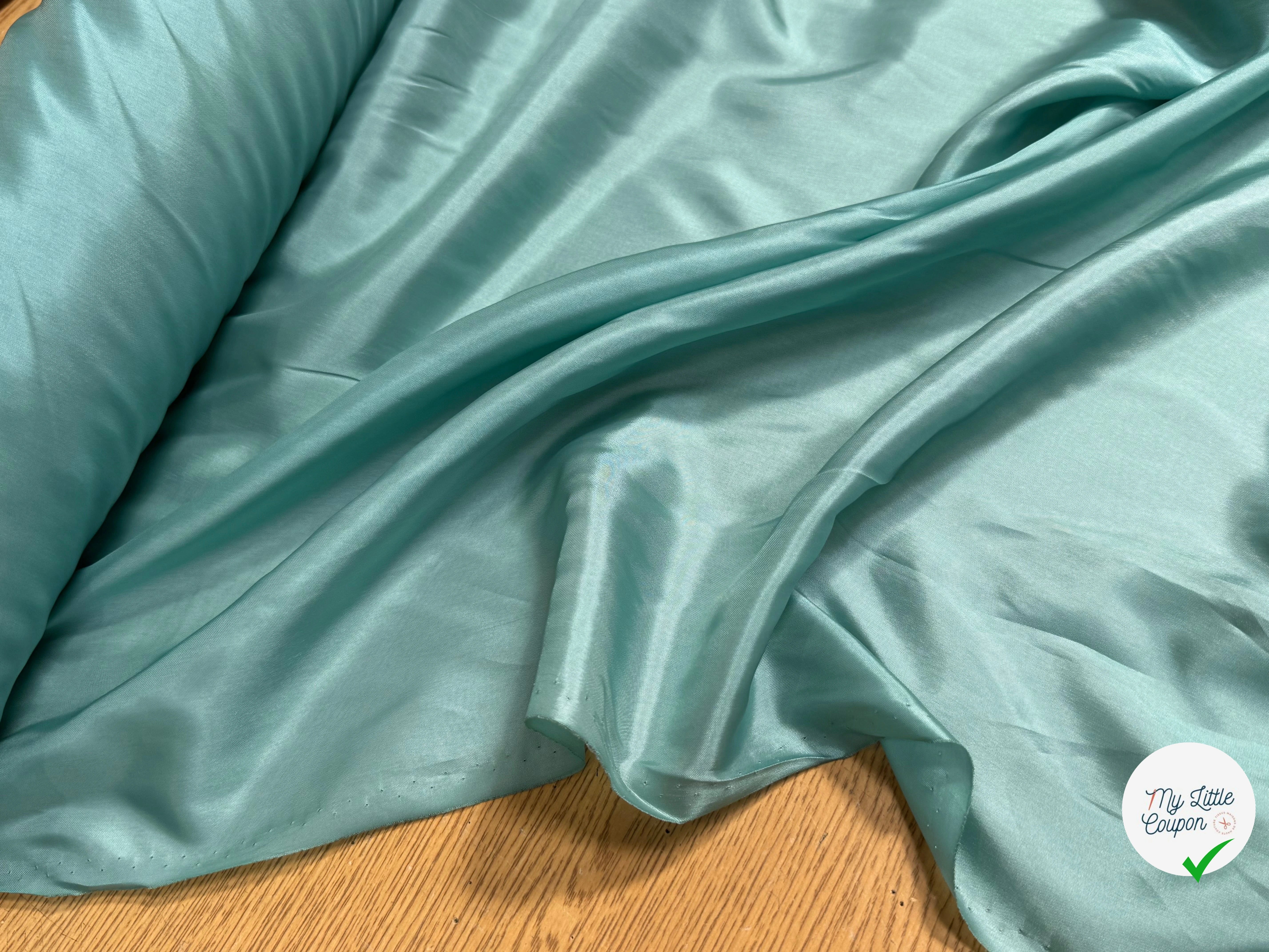 DOUBLURE ACETATE CUPRO SATINÉE VERT VENITIAN 38% CUPRO - My Little Coupon
