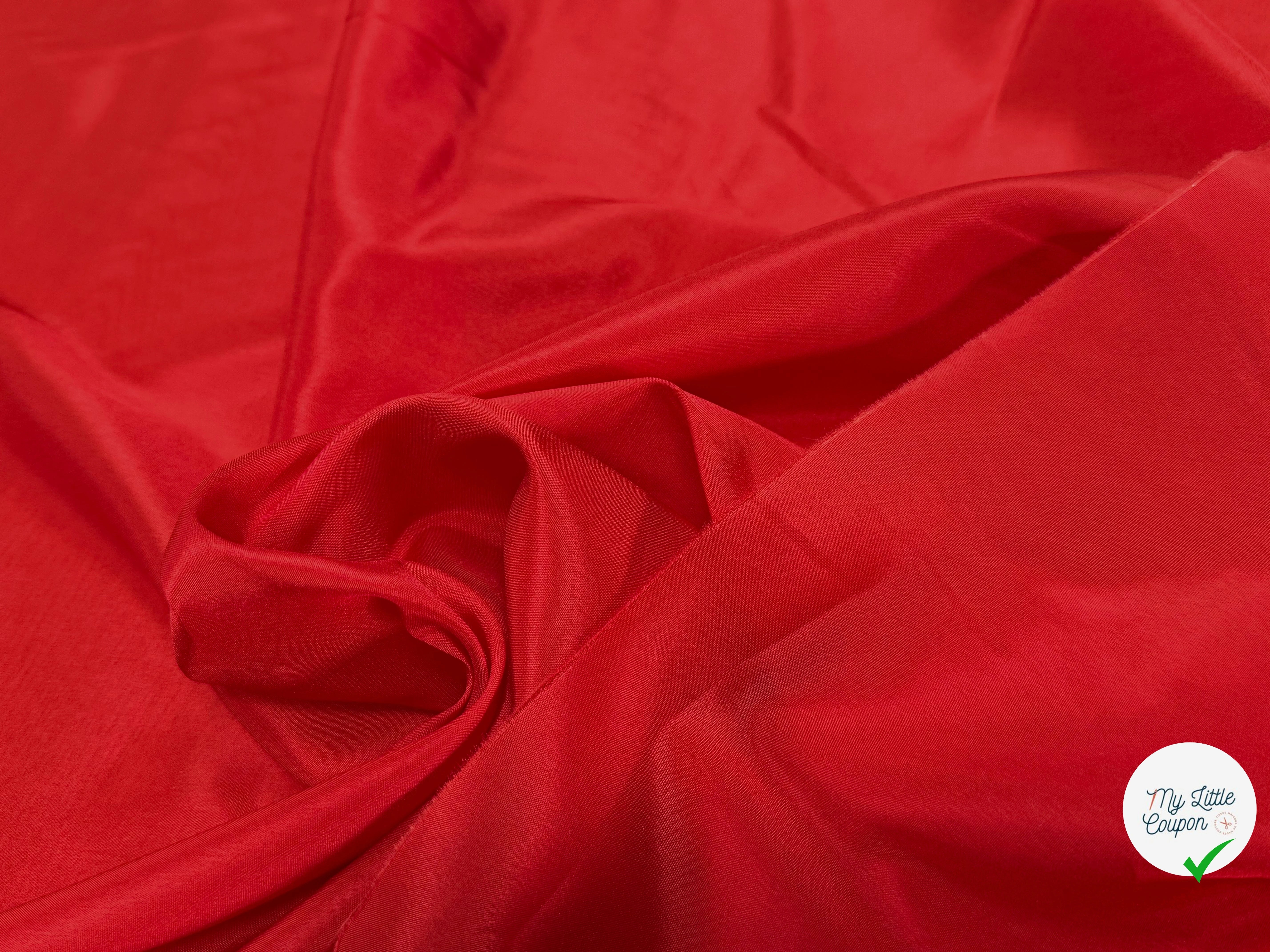 DOUBLURE ACÉTATE FINE ROUGE 68% ACÉTATE STRETCH - My Little Coupon