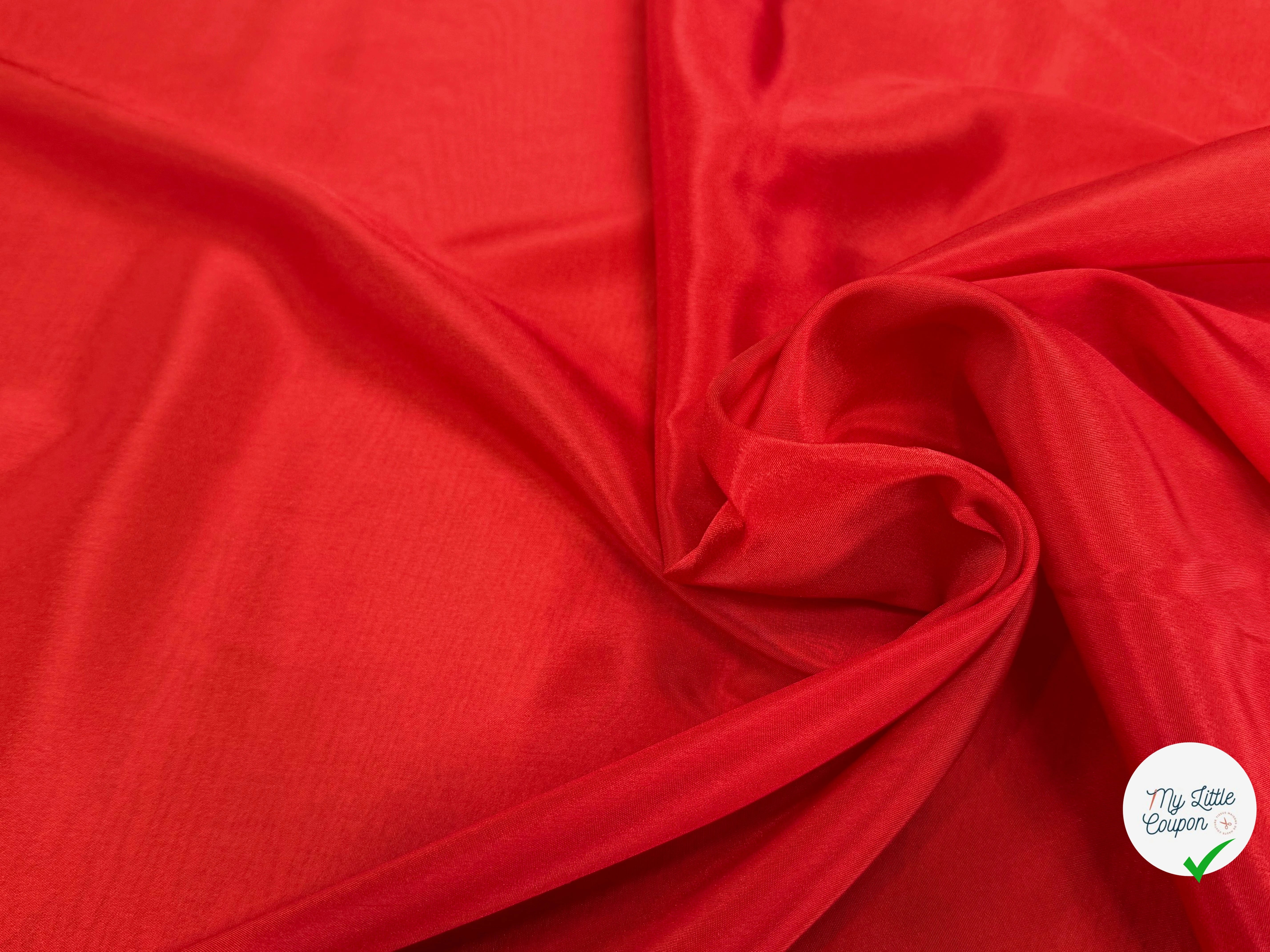 DOUBLURE ACÉTATE FINE ROUGE 68% ACÉTATE STRETCH - My Little Coupon