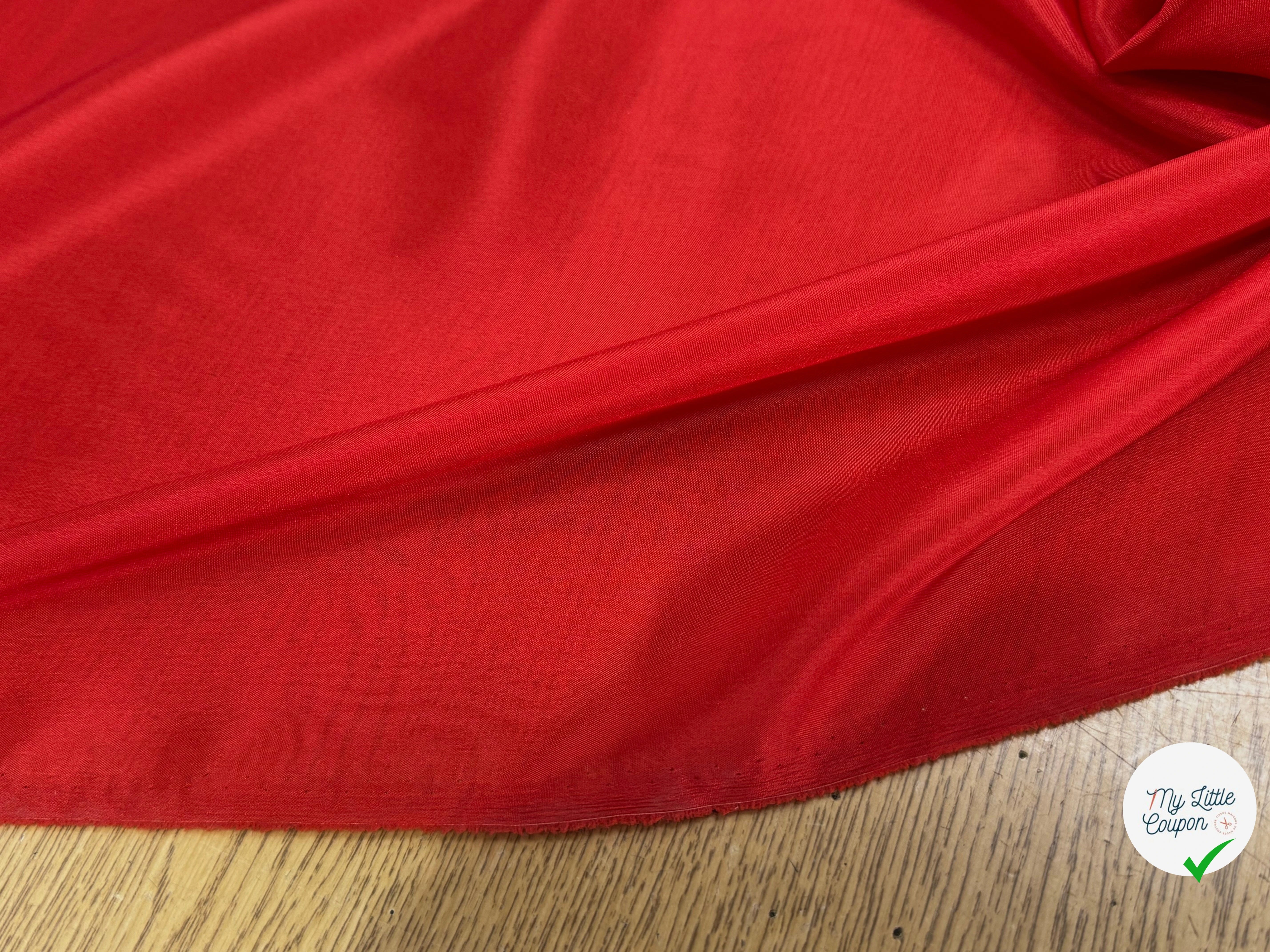 DOUBLURE ACÉTATE FINE ROUGE 68% ACÉTATE STRETCH - My Little Coupon