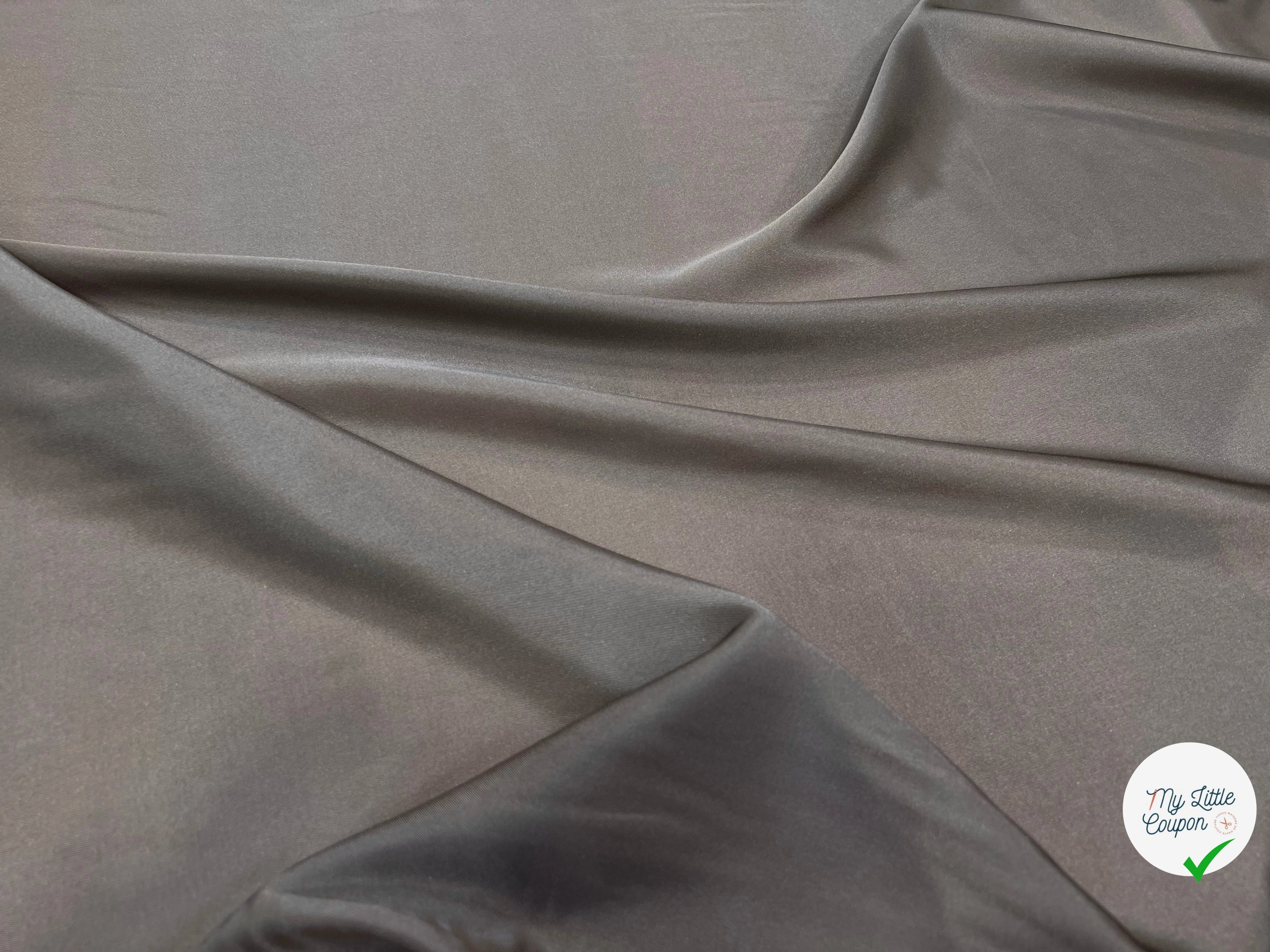 DOUBLURE ACÉTATE LEGEREMENT CRÉPÉE TAUPE - My Little Coupon