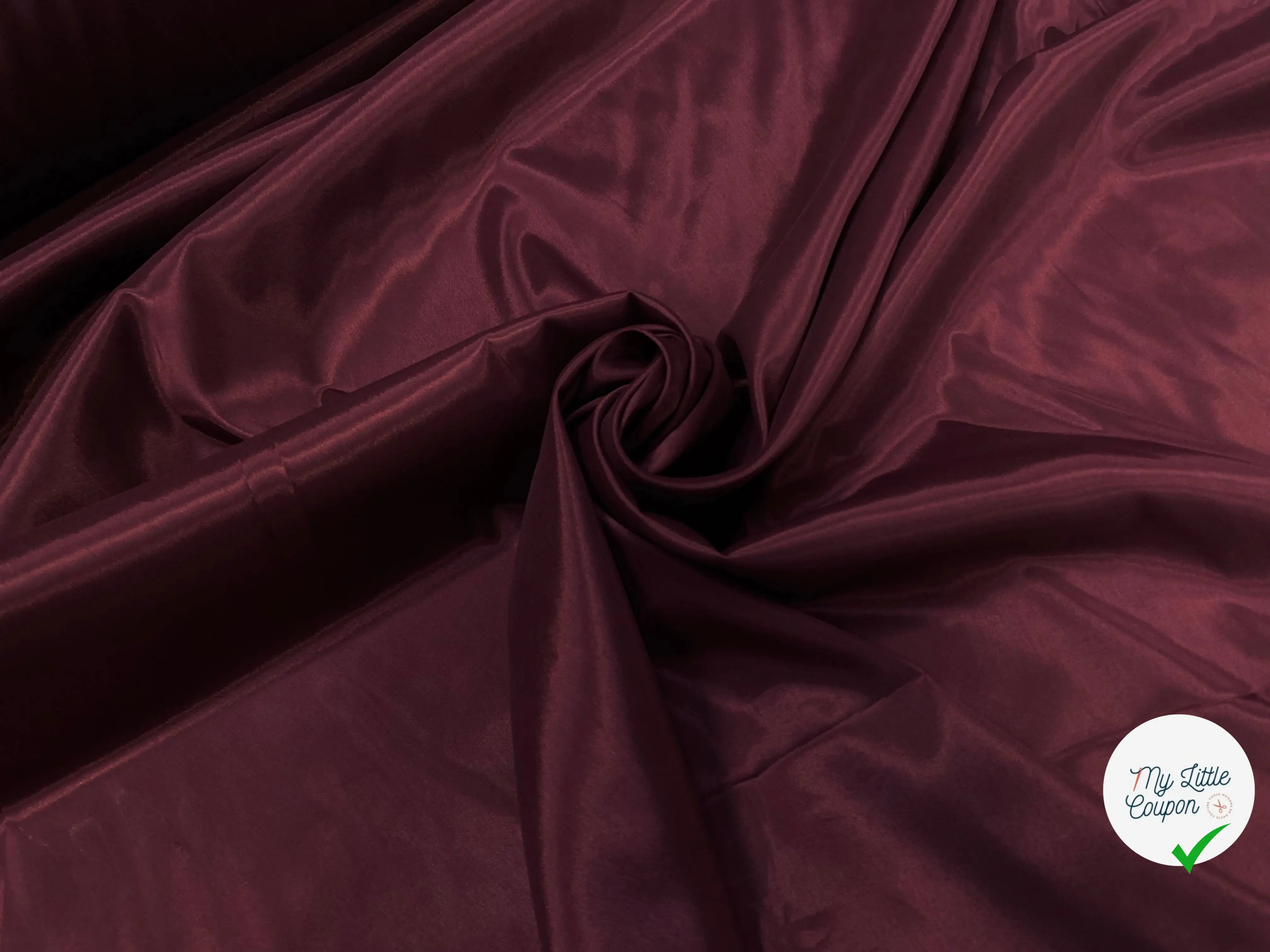 DOUBLURE ACETATE TAFFETAS LIE DE VIN - My Little Coupon