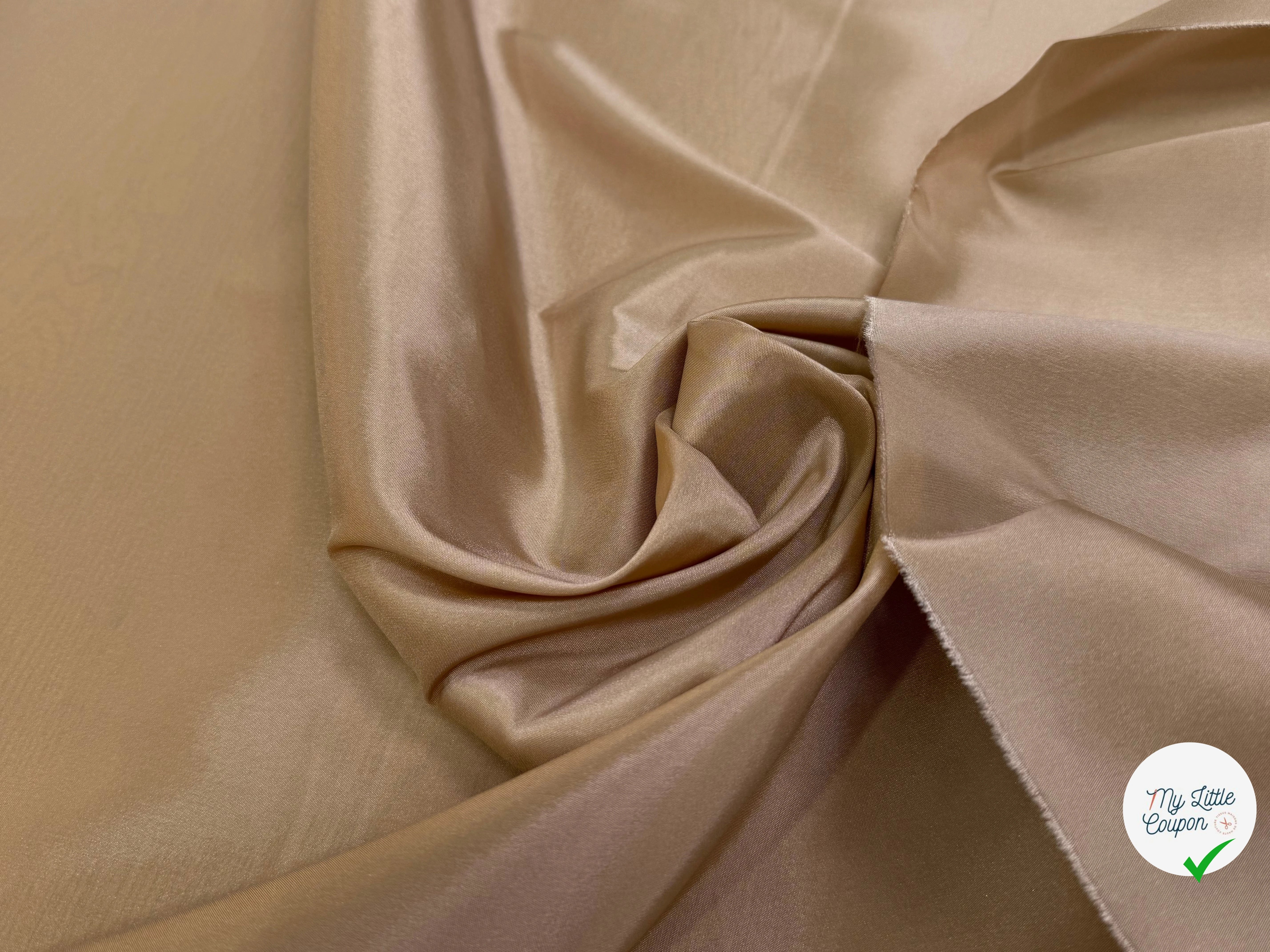 DOUBLURE BEIGE LÉGÈREMENT SATINÉE - My Little Coupon