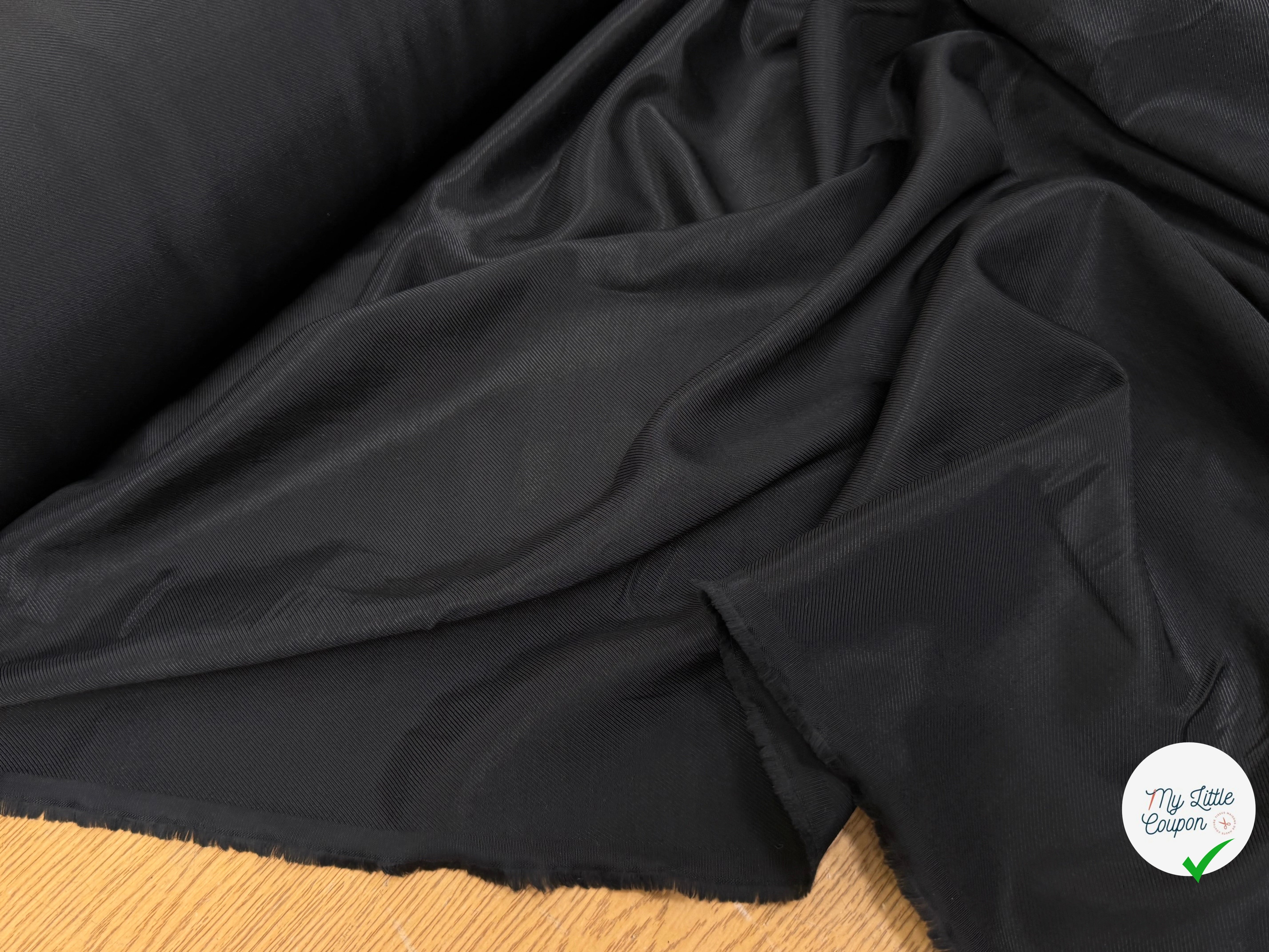 DOUBLURE COTON DRILL SOFT NOIR - My Little Coupon