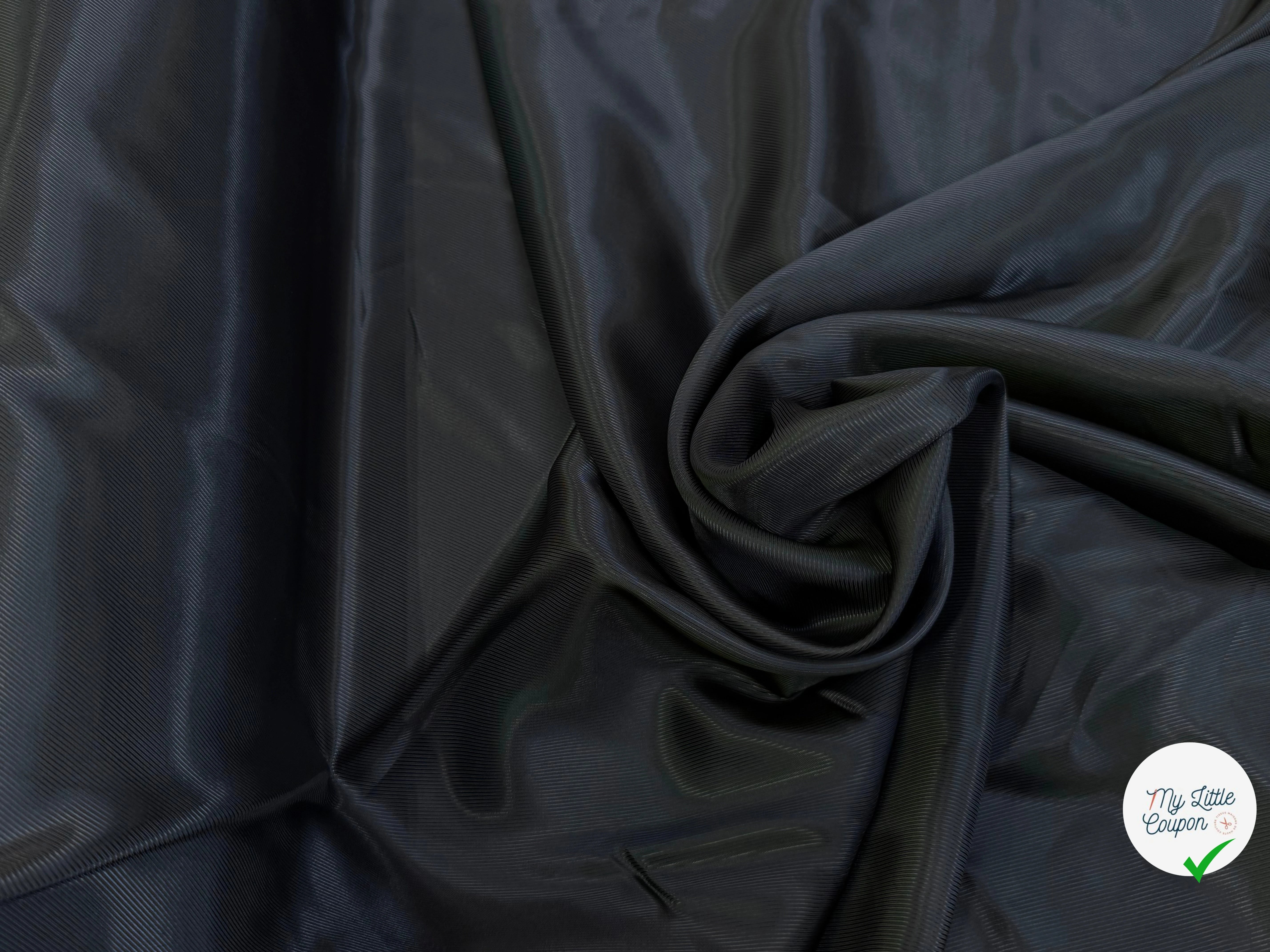 DOUBLURE DRILL 100% VISCOSE DEEP BLACK - My Little Coupon