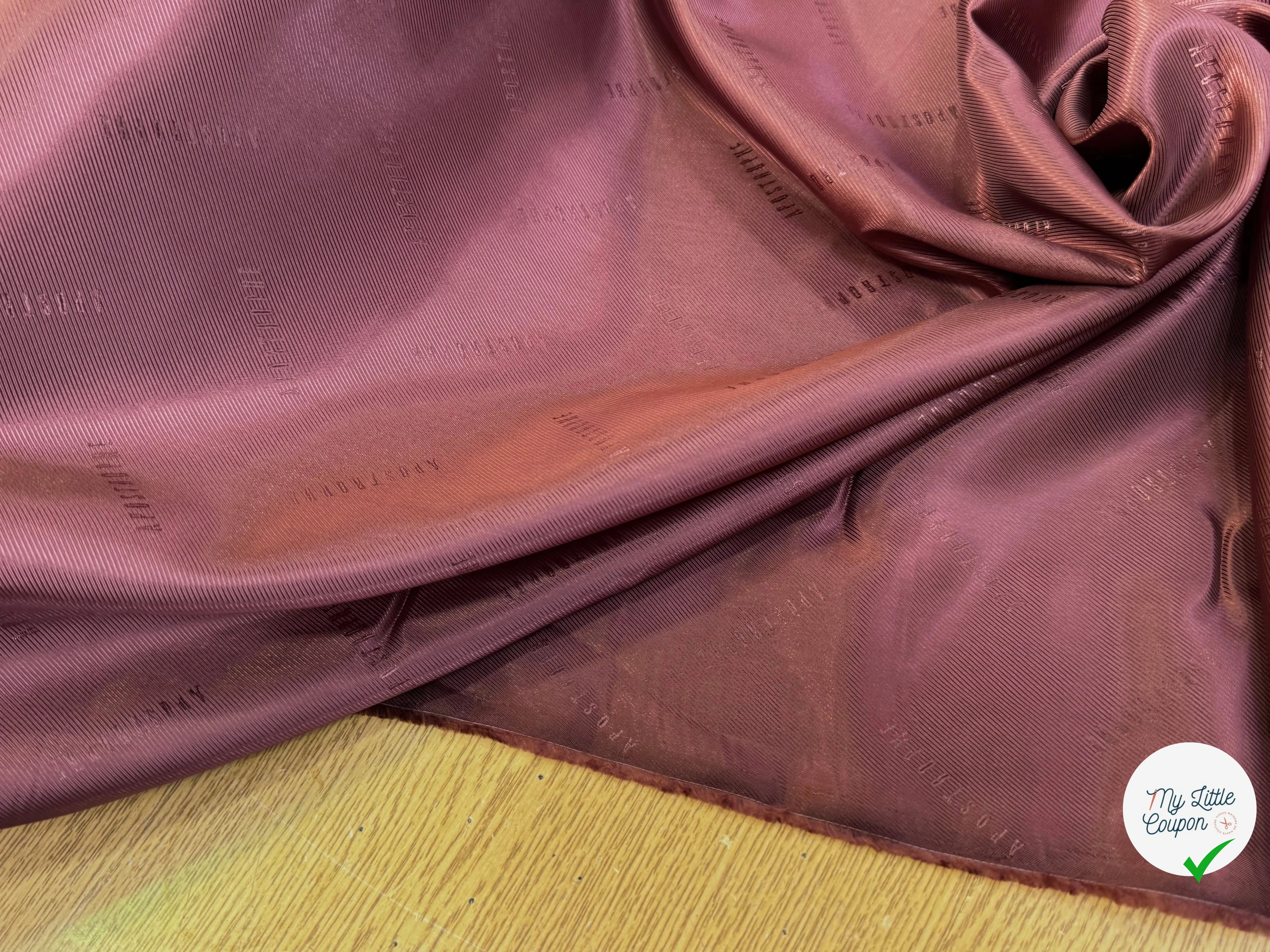 DOUBLURE DRILL 100% VISCOSE ROUGE BORDEAUX #APOSTROPHE - My Little Coupon