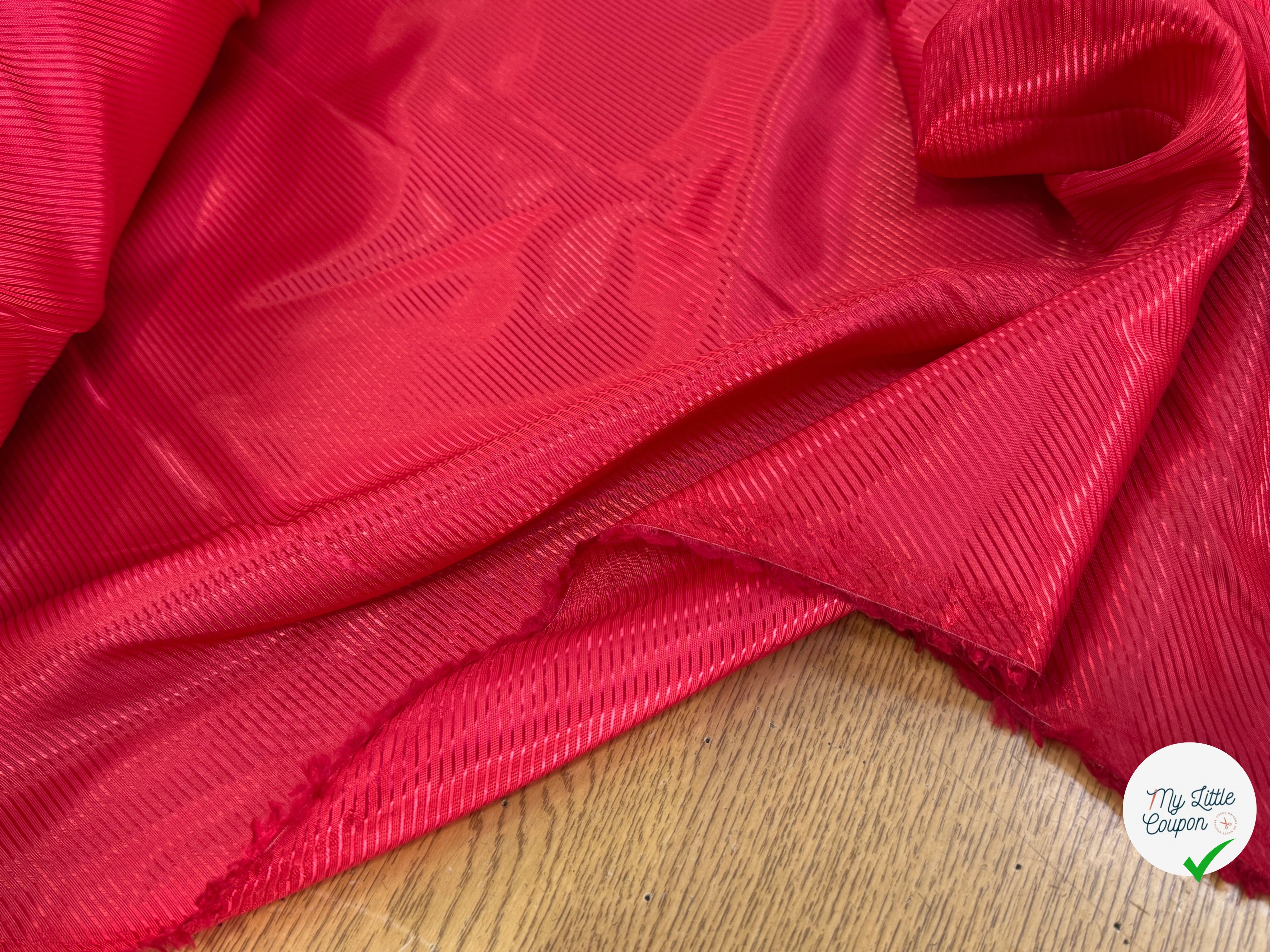 DOUBLURE DRILL ACETATE CUPRO ROUGE - My Little Coupon