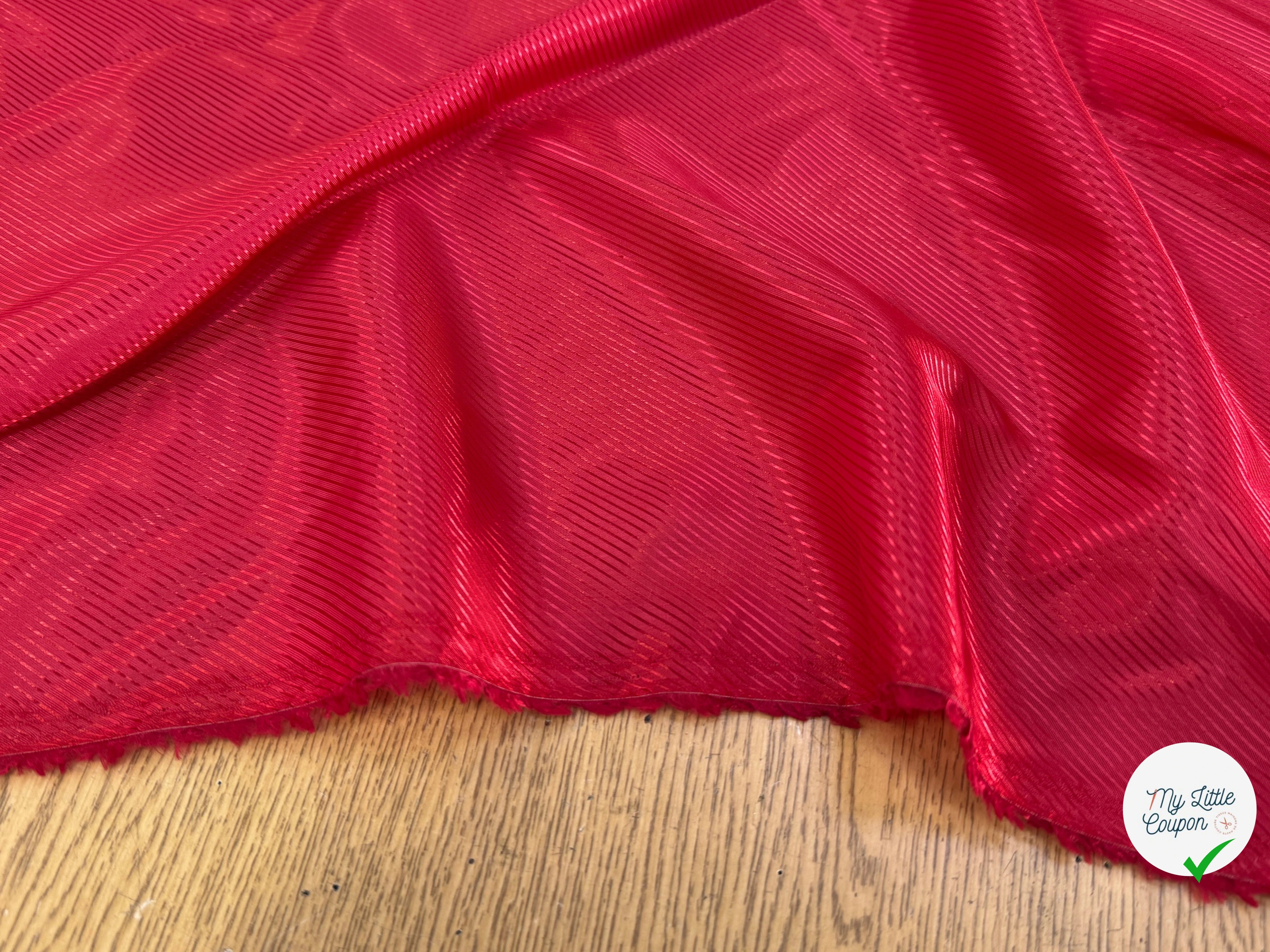 DOUBLURE DRILL ACETATE CUPRO ROUGE - My Little Coupon