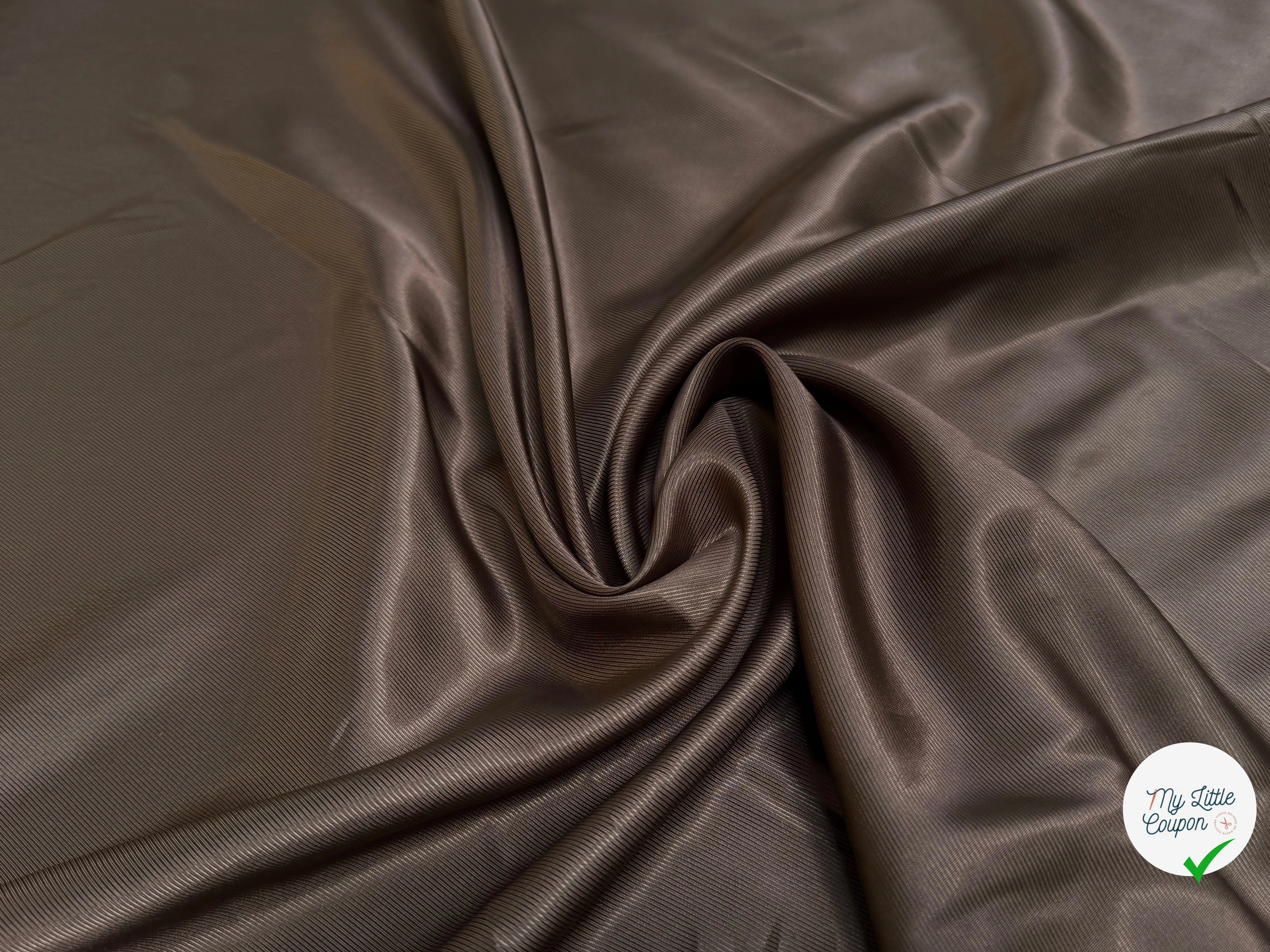 DOUBLURE DRILL ACETATE VISCOSE CHOCOLAT 48% VISCOSE - My Little Coupon