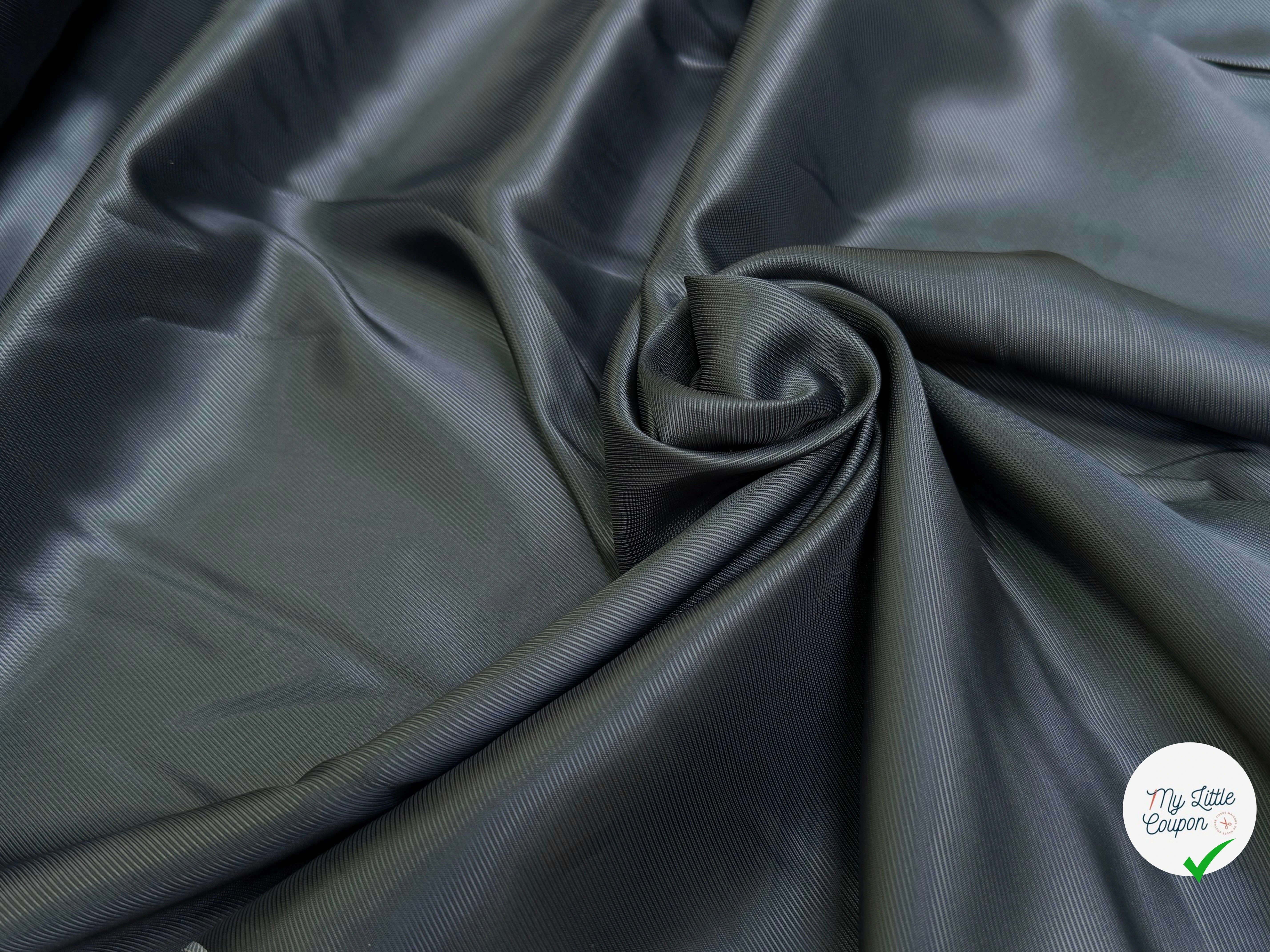 DOUBLURE DRILL FROIDE ACETATE VISCOSE GRIS ARGENTÉ - My Little Coupon