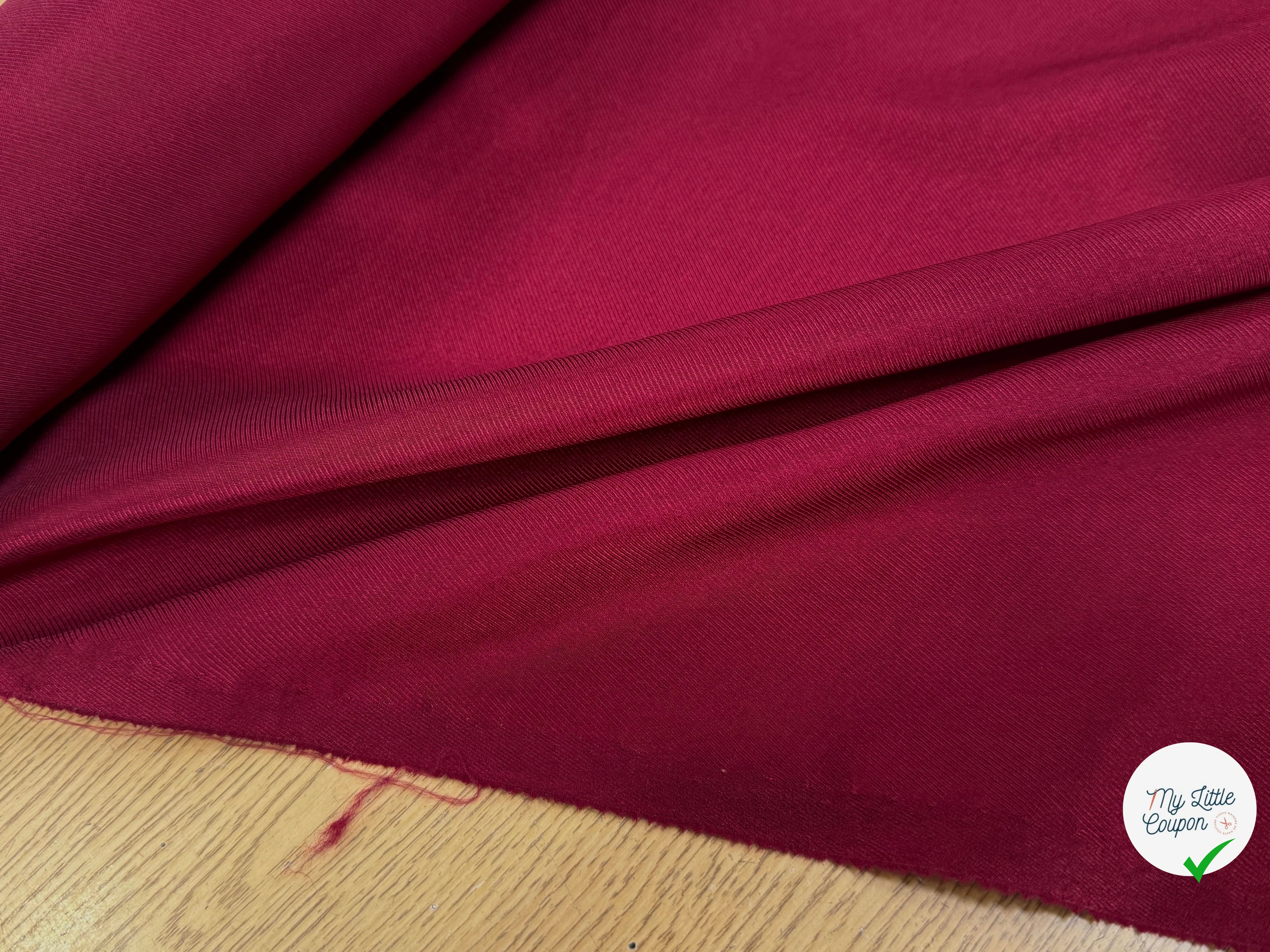 DOUBLURE ÉFFET DRILL FLUIDE BORDEAUX - My Little Coupon