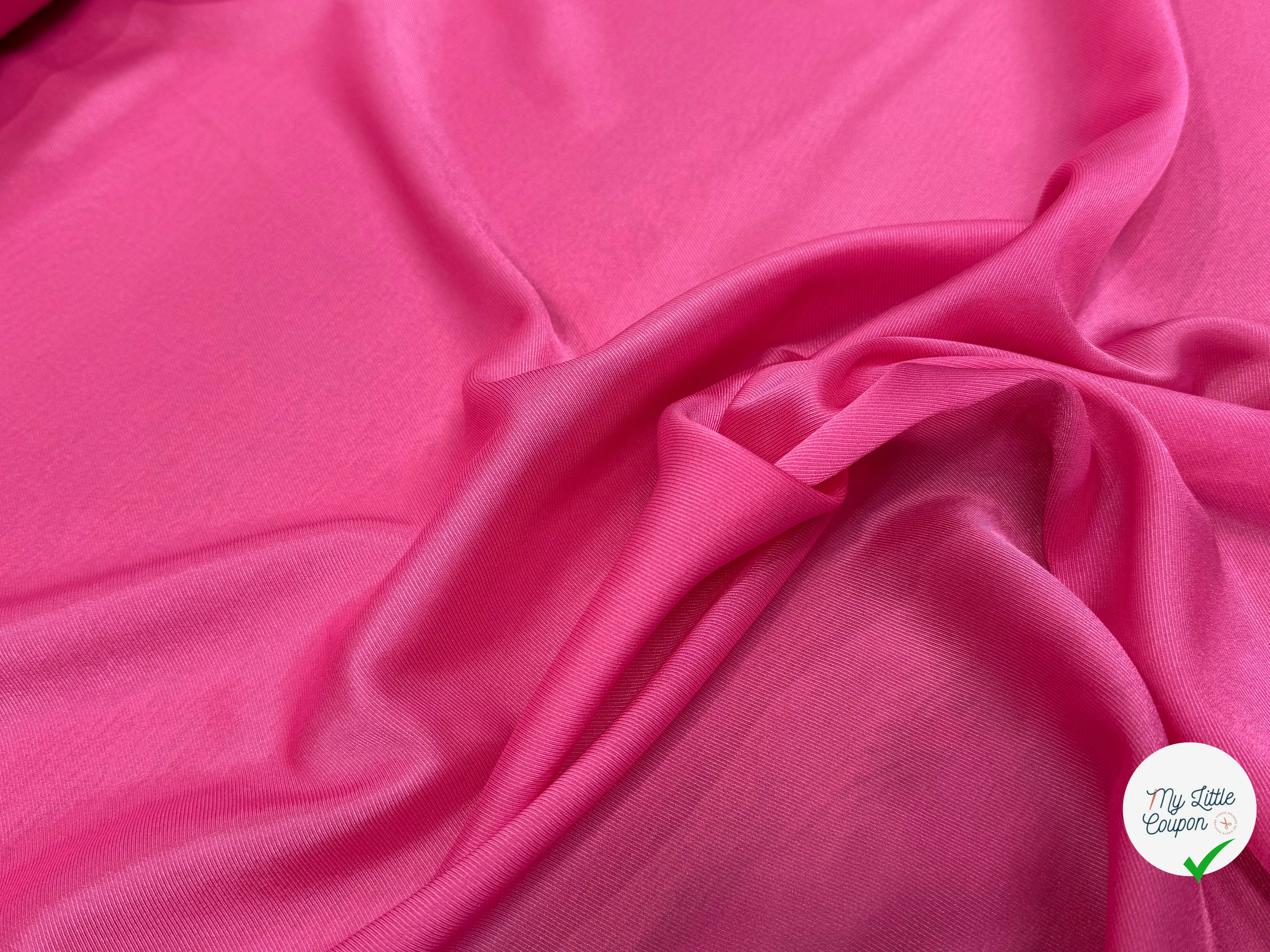 DOUBLURE ÉFFET DRILL FLUIDE ROSE BONBON - My Little Coupon