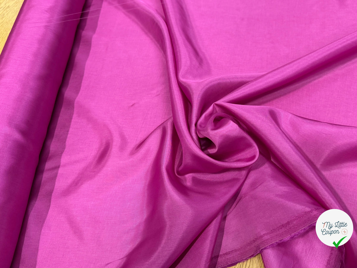 DOUBLURE FINE ET LISSE 62% ACETATE 38% CUPRO BARBIE PINK - My Little Coupon