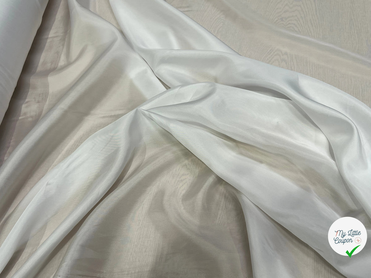 DOUBLURE FINE ET LISSE 62% ACETATE 38% CUPRO BLANC - My Little Coupon
