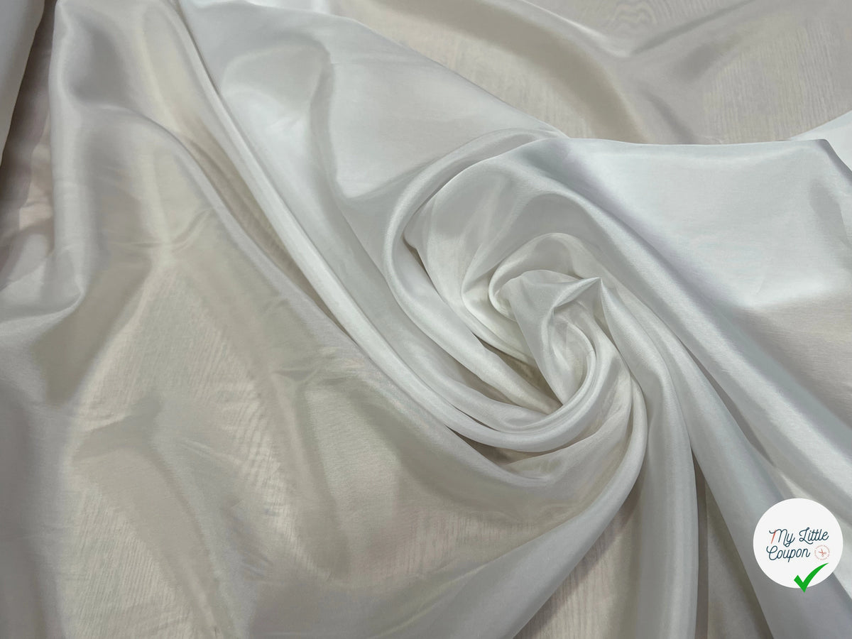 DOUBLURE FINE ET LISSE 62% ACETATE 38% CUPRO BLANC - My Little Coupon