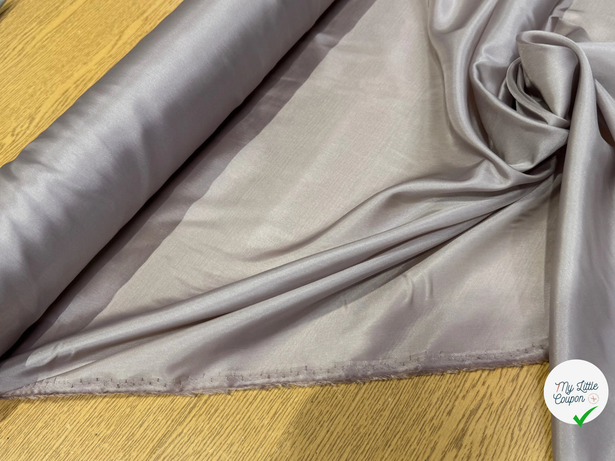 DOUBLURE FINE ET LISSE 62% ACETATE 38% CUPRO GREY LAVANDER - My Little Coupon