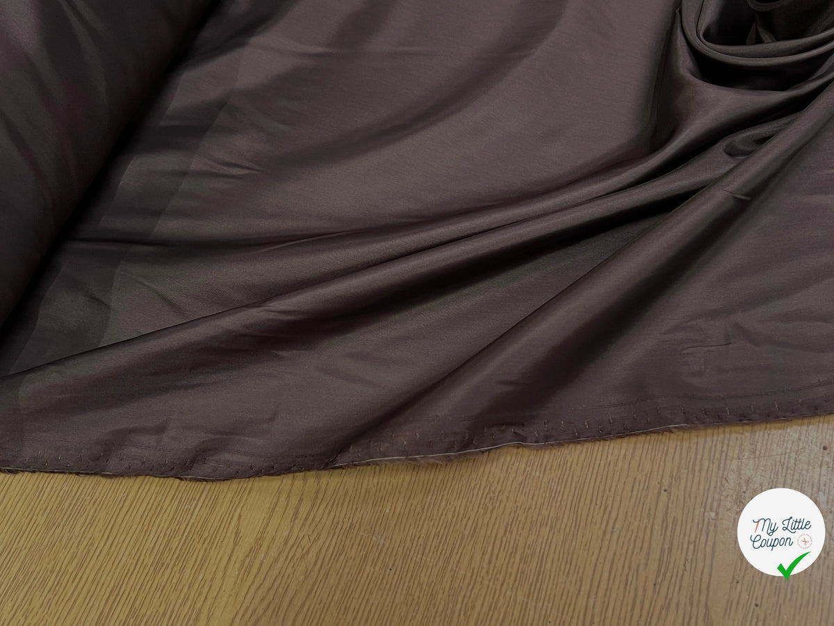 DOUBLURE FINE ET LISSE 62% ACETATE 38% CUPRO MARRON GLACE - My Little Coupon