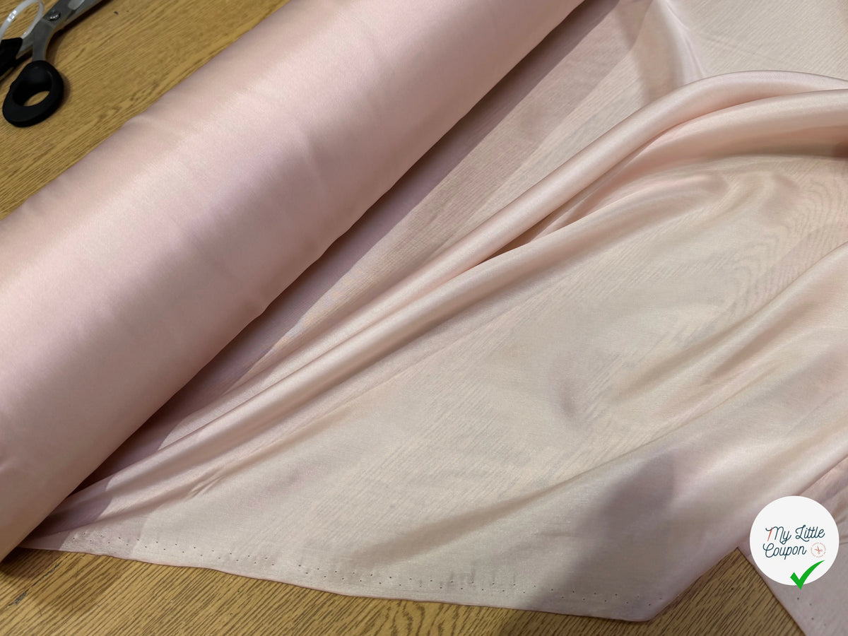 DOUBLURE FINE ET LISSE 62% ACETATE 38% CUPRO ROSE PALE - My Little Coupon