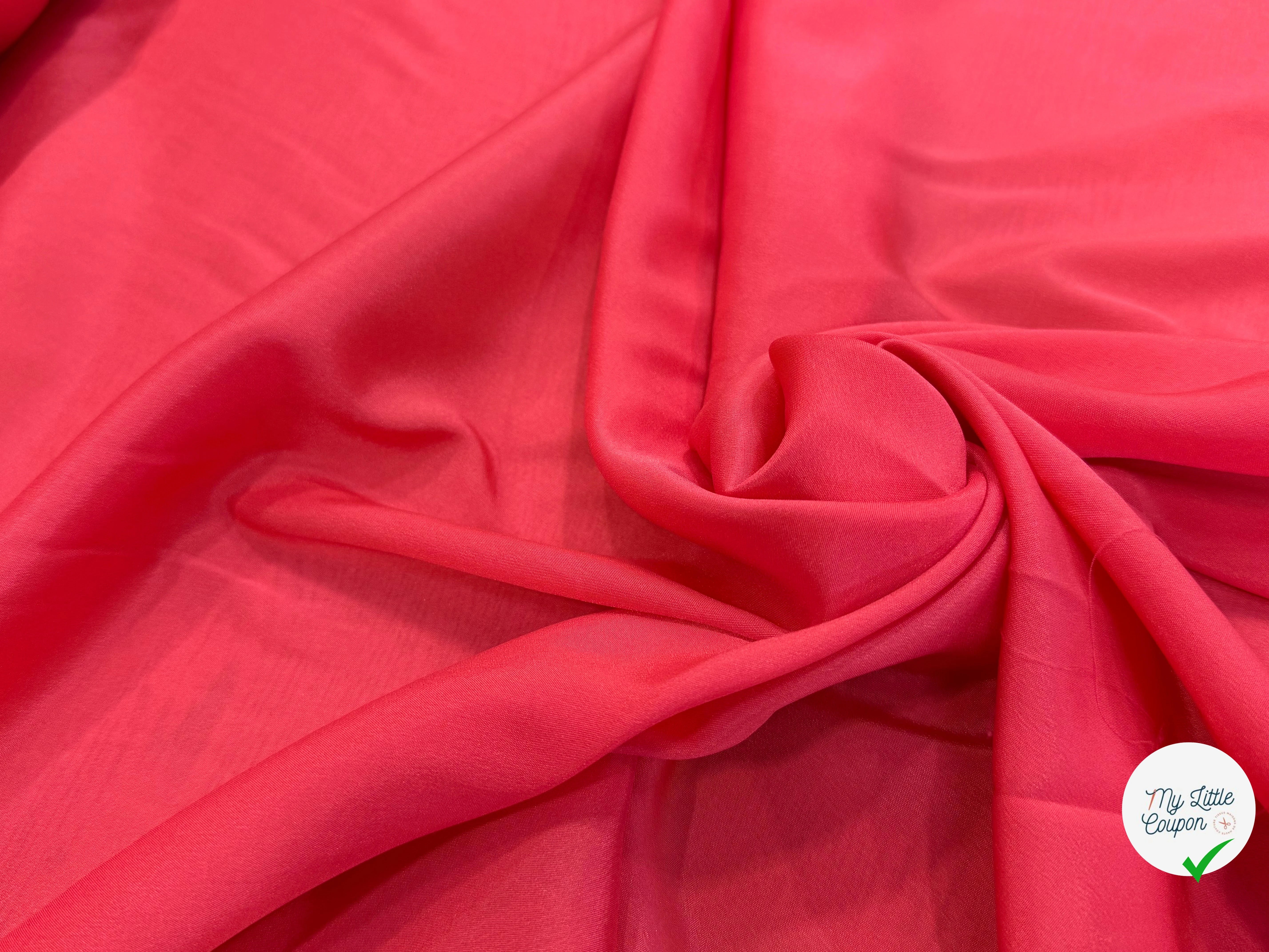 DOUBLURE FLUIDE 68% ACETATE LÉGÈREMENT SATINÉE ROSE SPICE - My Little Coupon