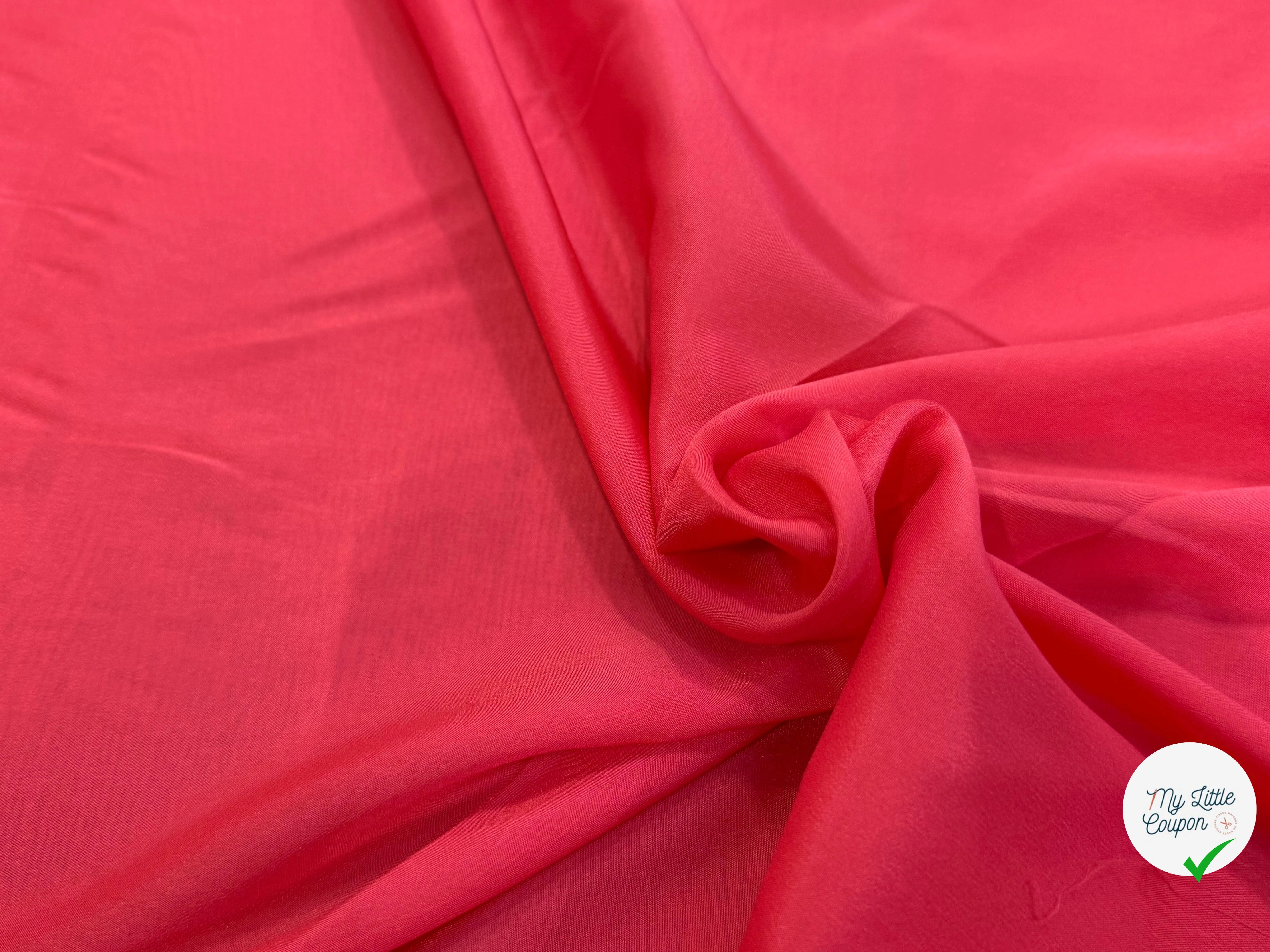 DOUBLURE FLUIDE 68% ACETATE LÉGÈREMENT SATINÉE ROSE SPICE - My Little Coupon