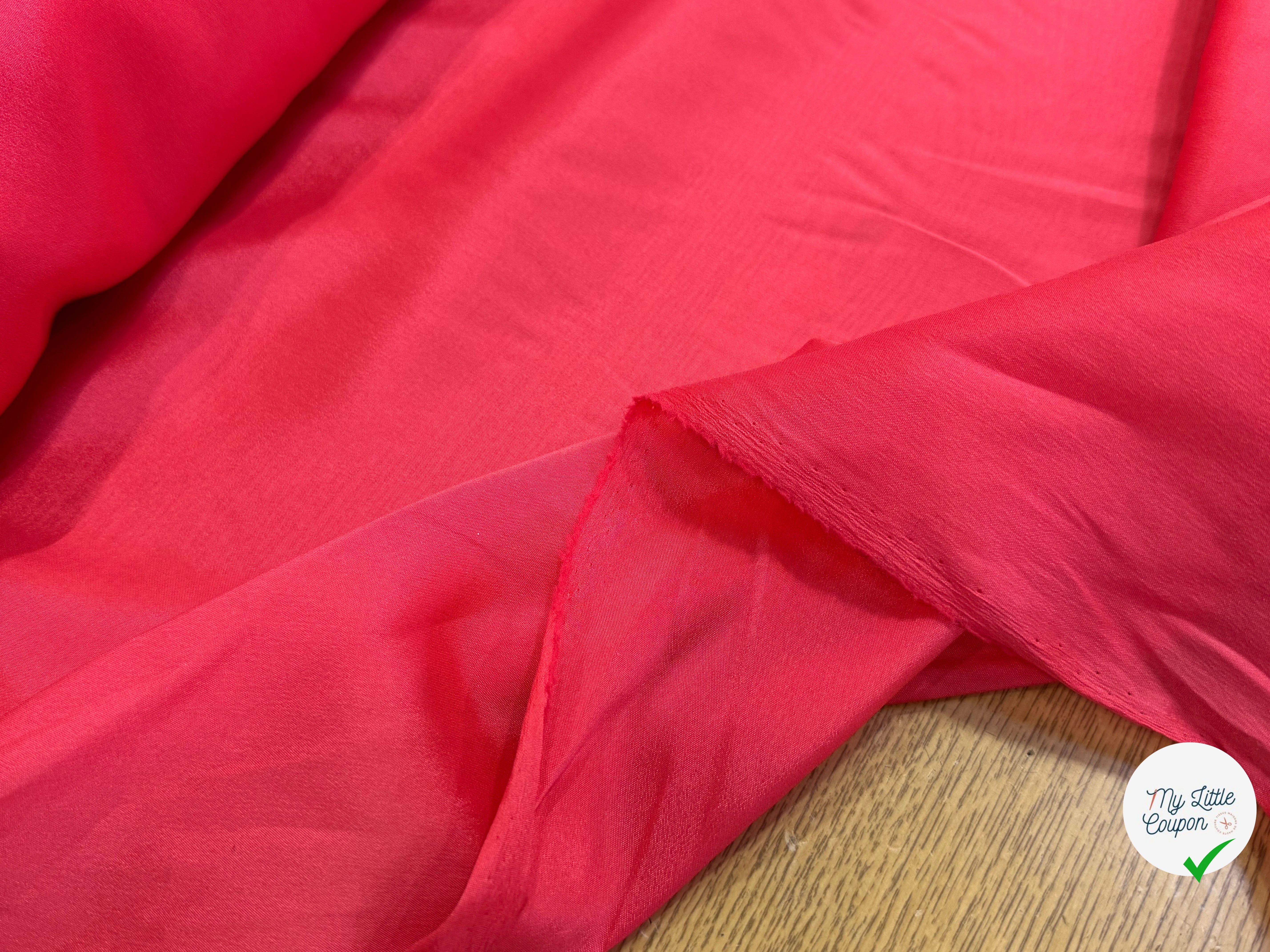 DOUBLURE FLUIDE 68% ACETATE LÉGÈREMENT SATINÉE ROSE SPICE - My Little Coupon