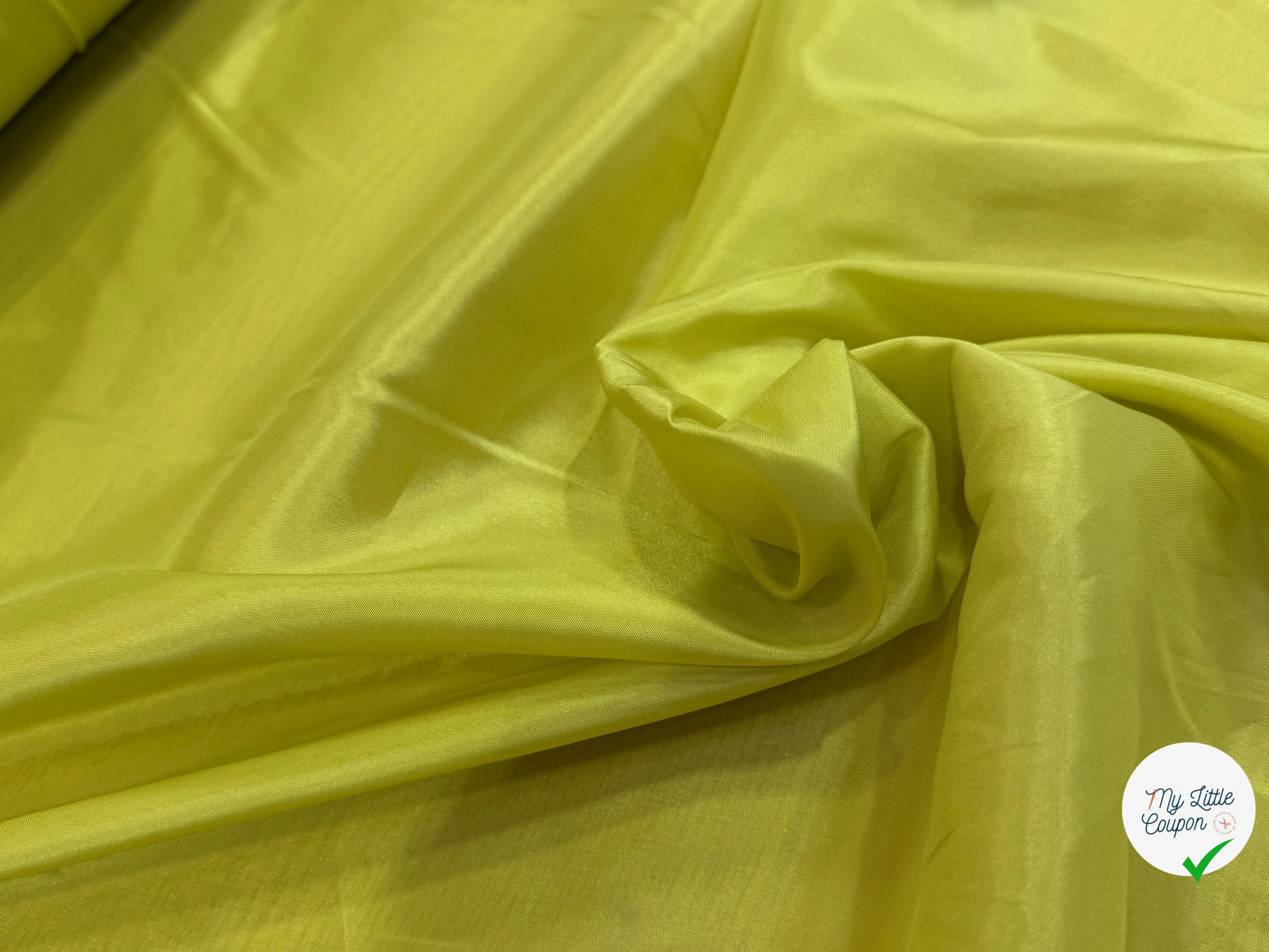DOUBLURE FLUIDE LÉGÈREMENT SATINÉE JAUNE CITRON - My Little Coupon
