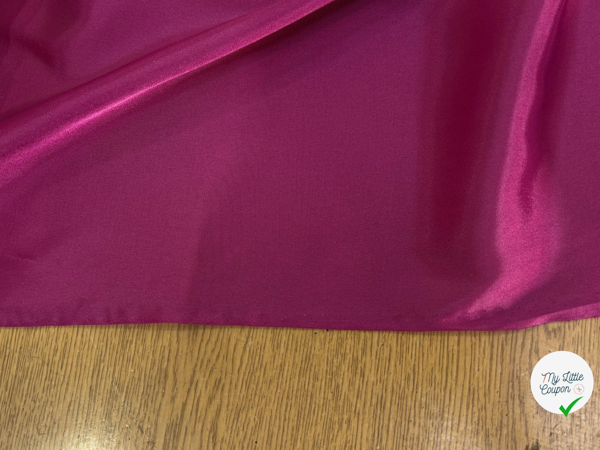 DOUBLURE LÉGÈREMENT SATINÉE ET STRETCH ROSE FONCÉ - My Little Coupon