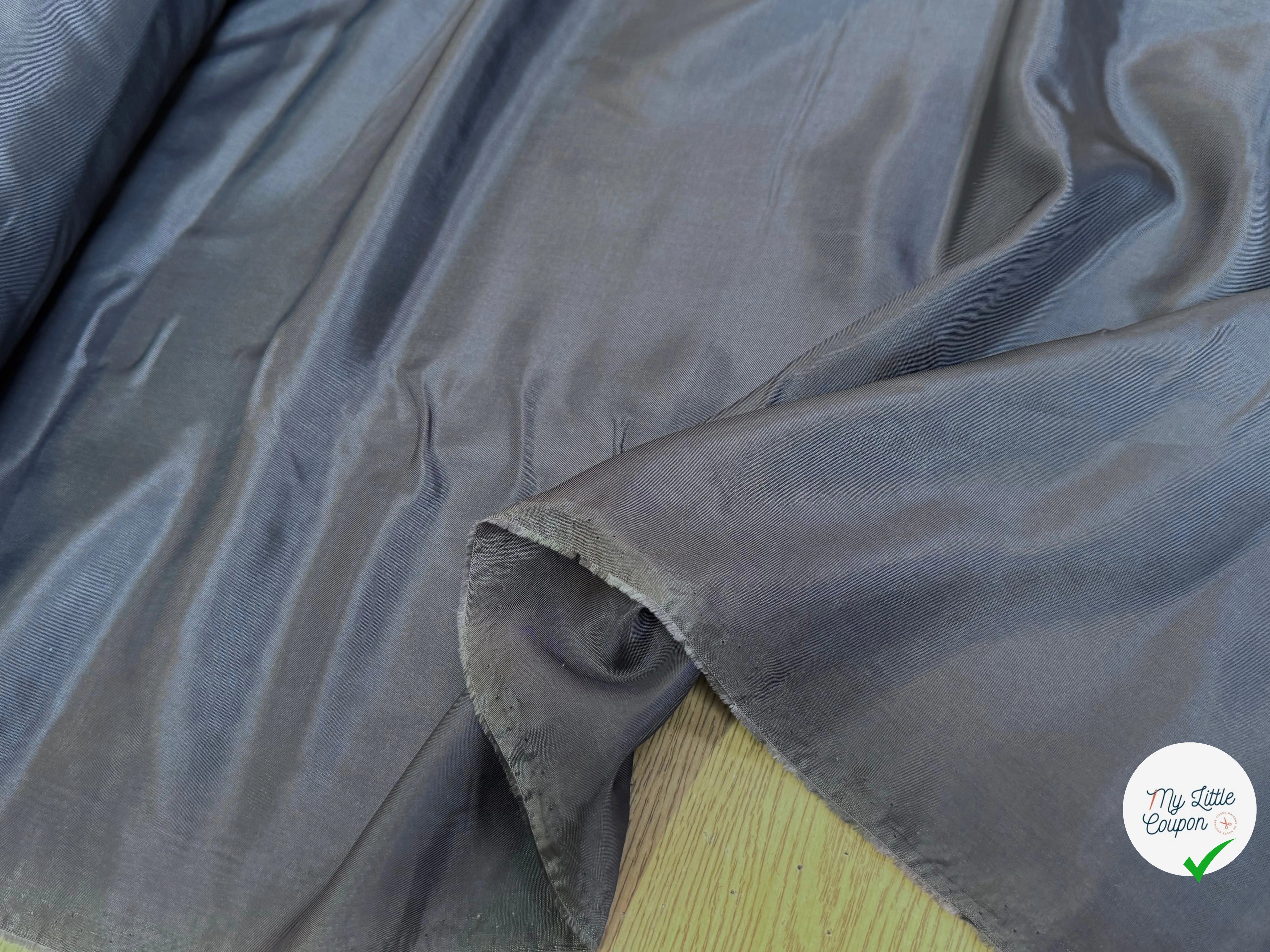 DOUBLURE LISSE 67% ACETATE GRIS GRIS BLEUTÉ - My Little Coupon